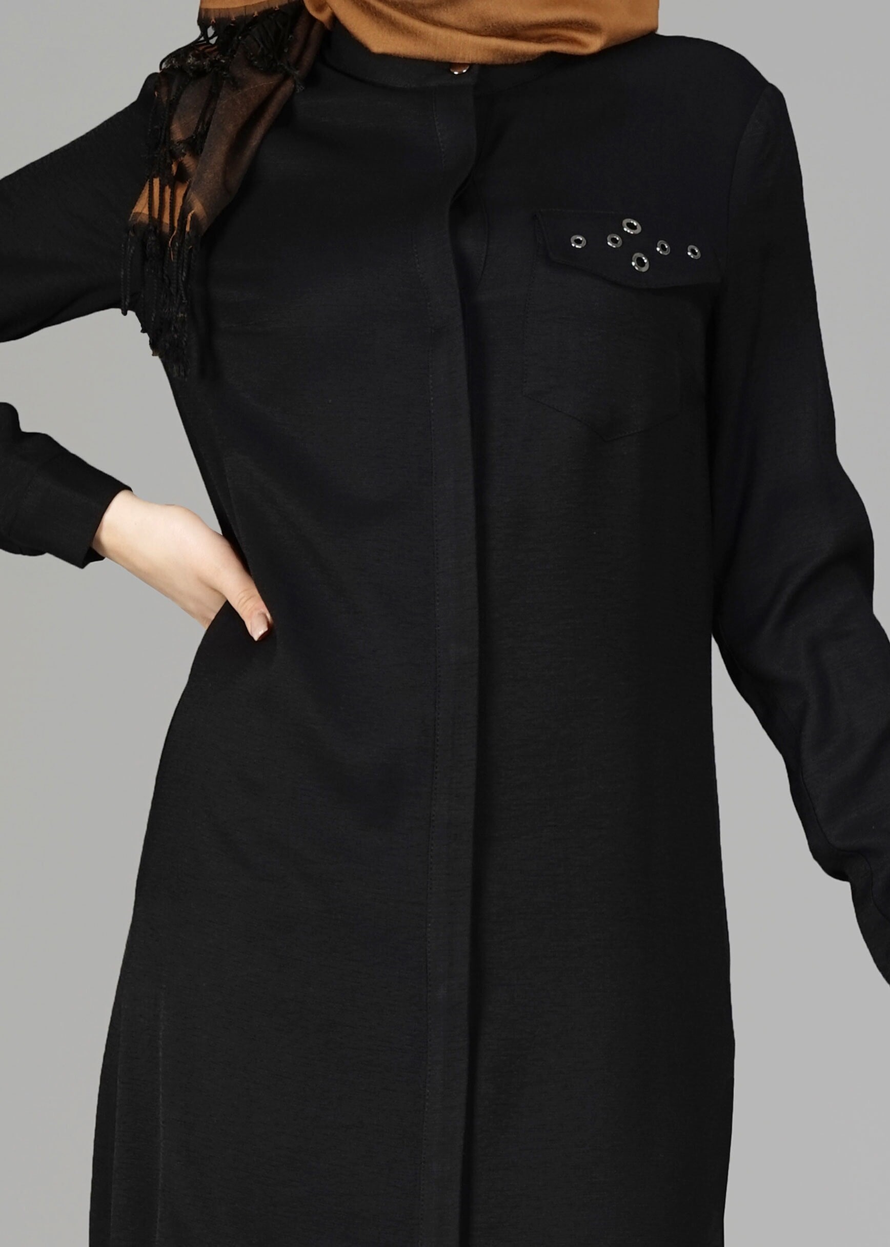 Tesettür giyim SİYAH 4915 TUNİK