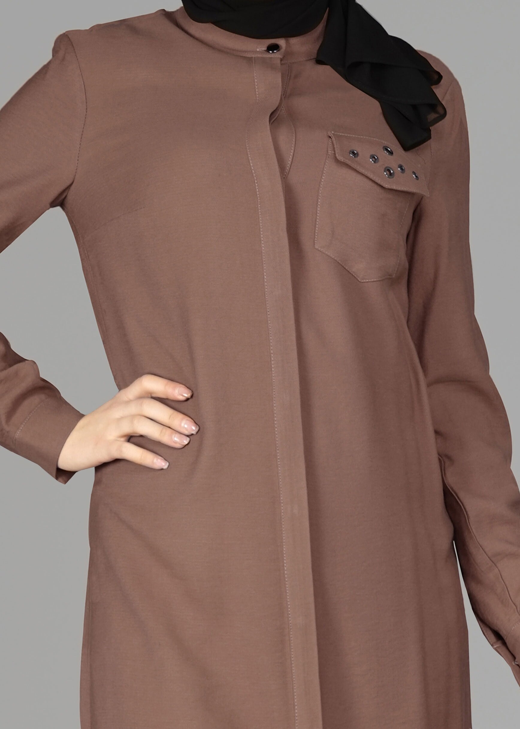 Tesettür giyim KAHVE 4915 TUNİK