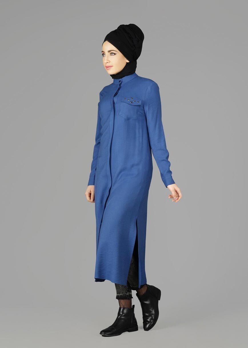 Tesettür giyim LACİVERT 4915 TUNİK