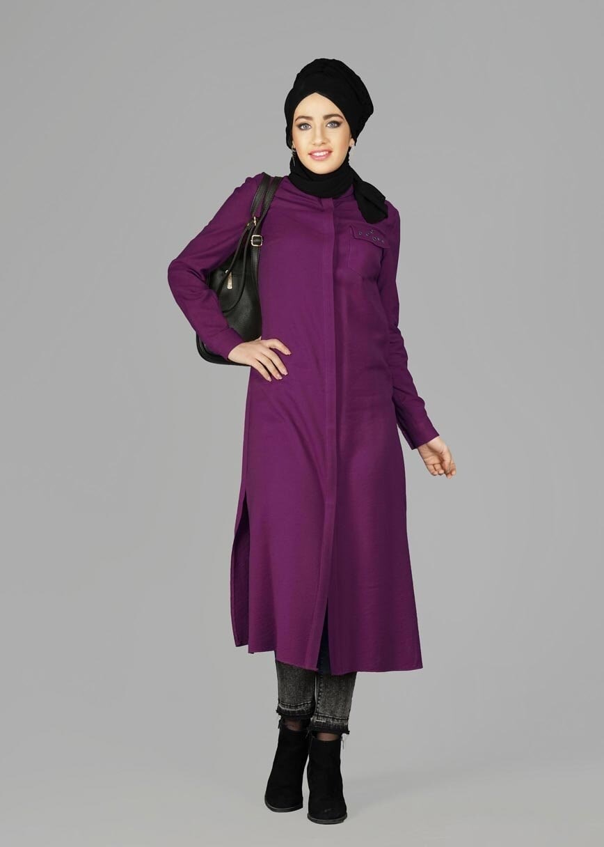 Tesettür giyim MOR 4915 TUNİK