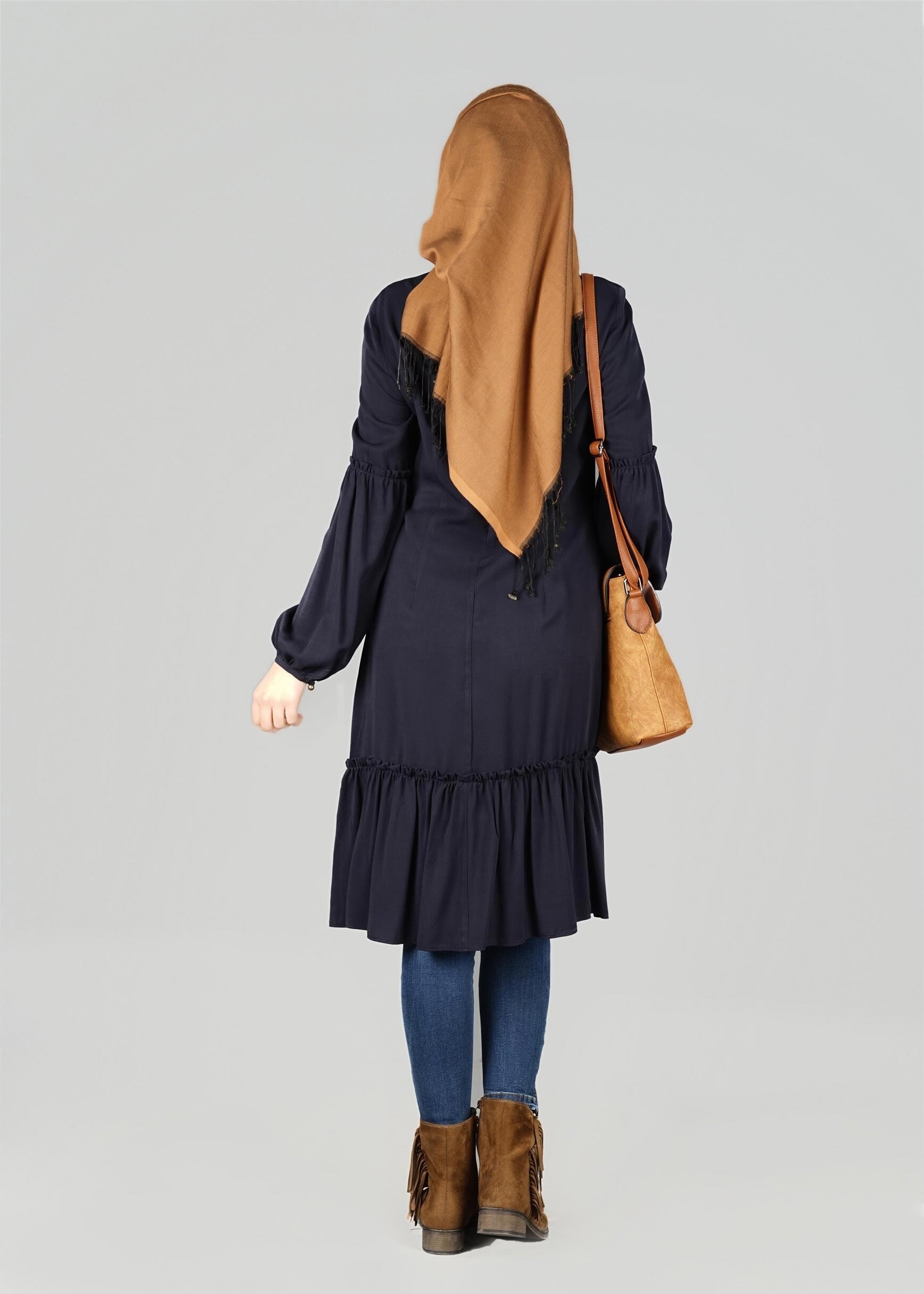 Tesettür giyim LACİVERT 4916 TUNİK