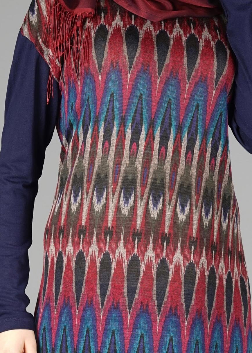 Tesettür giyim MAVİ 4917 TUNİK 