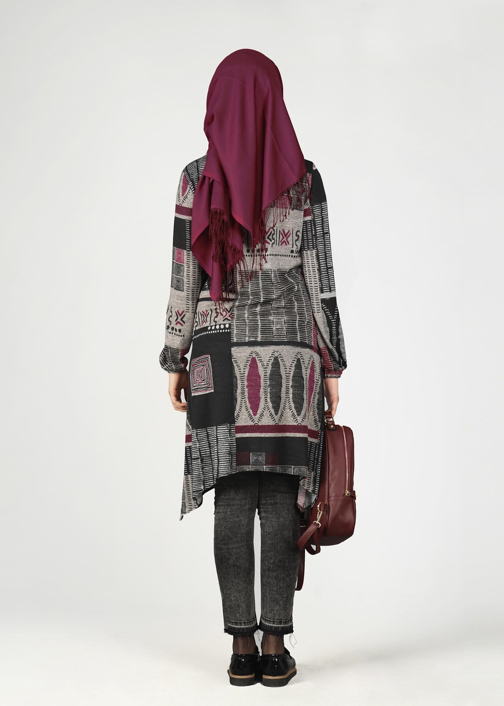 Tesettür giyim GRİ 4918 TUNİK