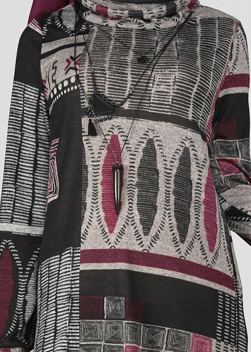 Tesettür giyim GRİ 4918 TUNİK