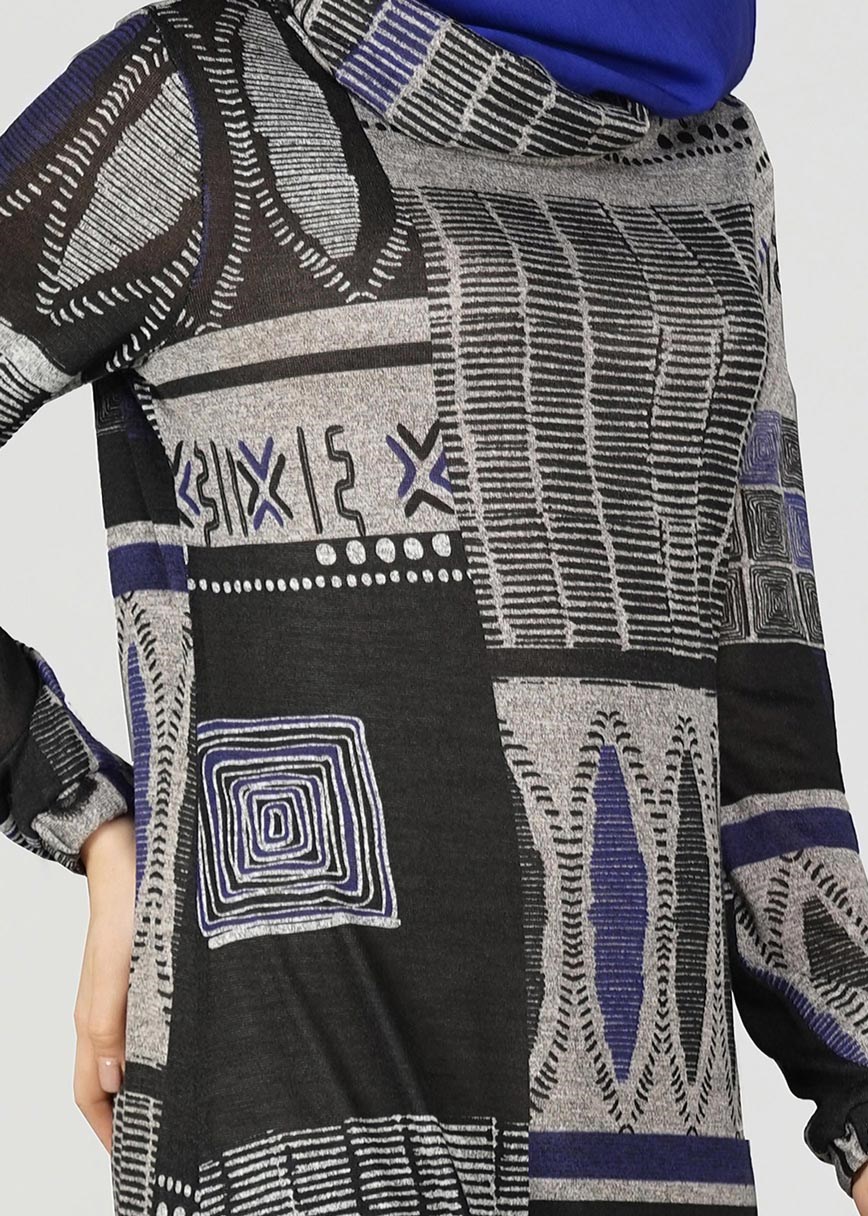 Tesettür giyim GRİ 4918 TUNİK