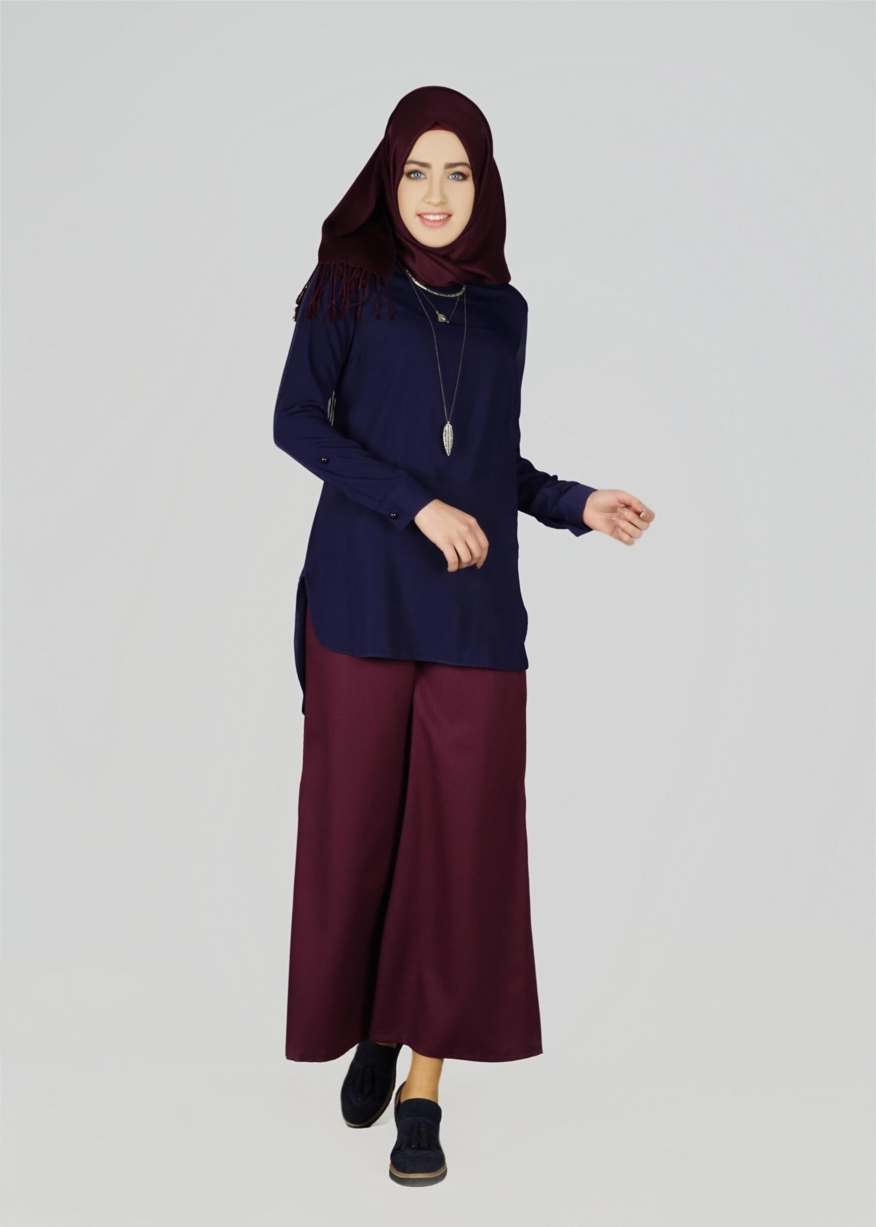 Tesettür giyim LACİVERT 4920 TUNİK