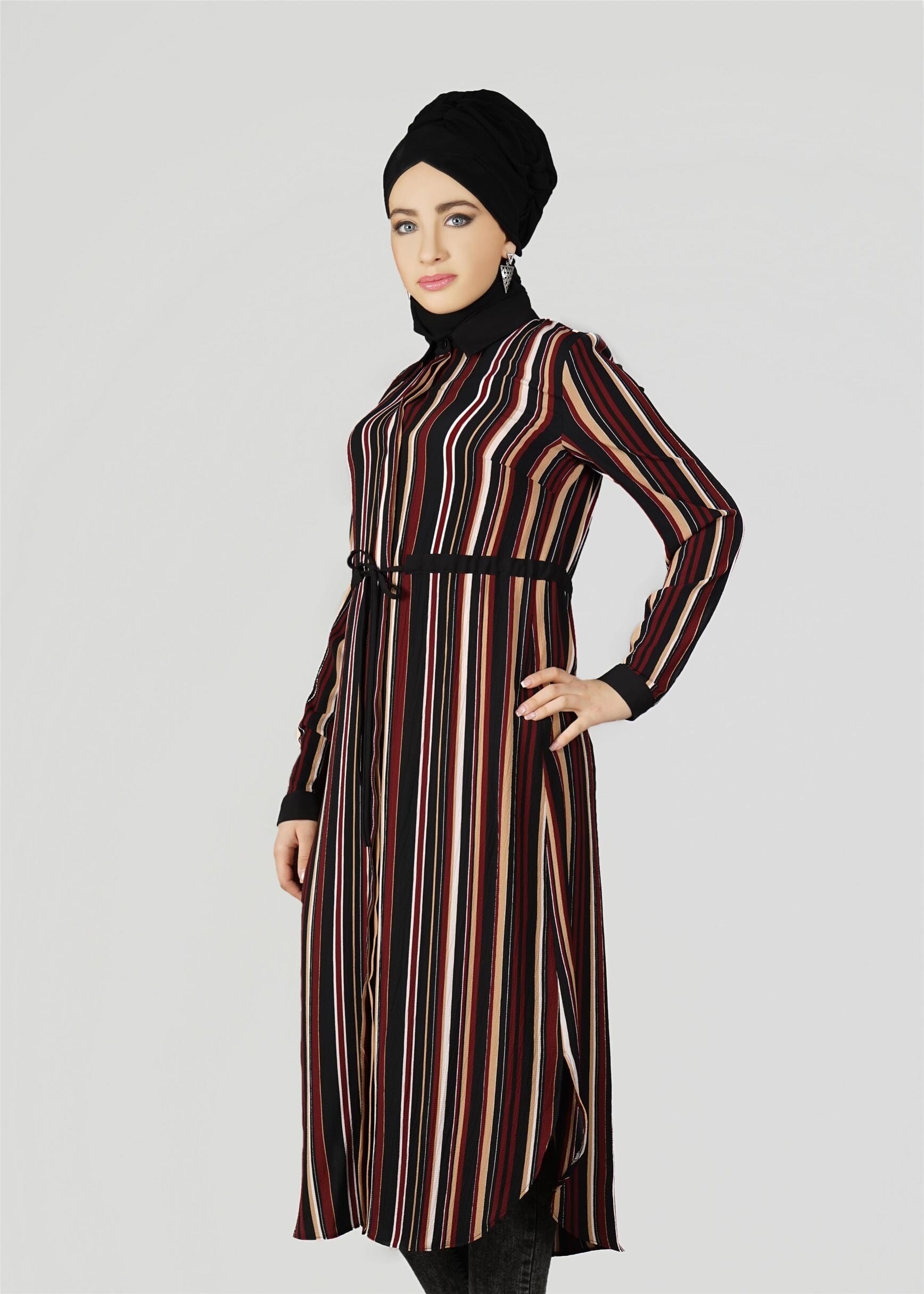 Tesettür giyim BORDO 4925 TUNİK
