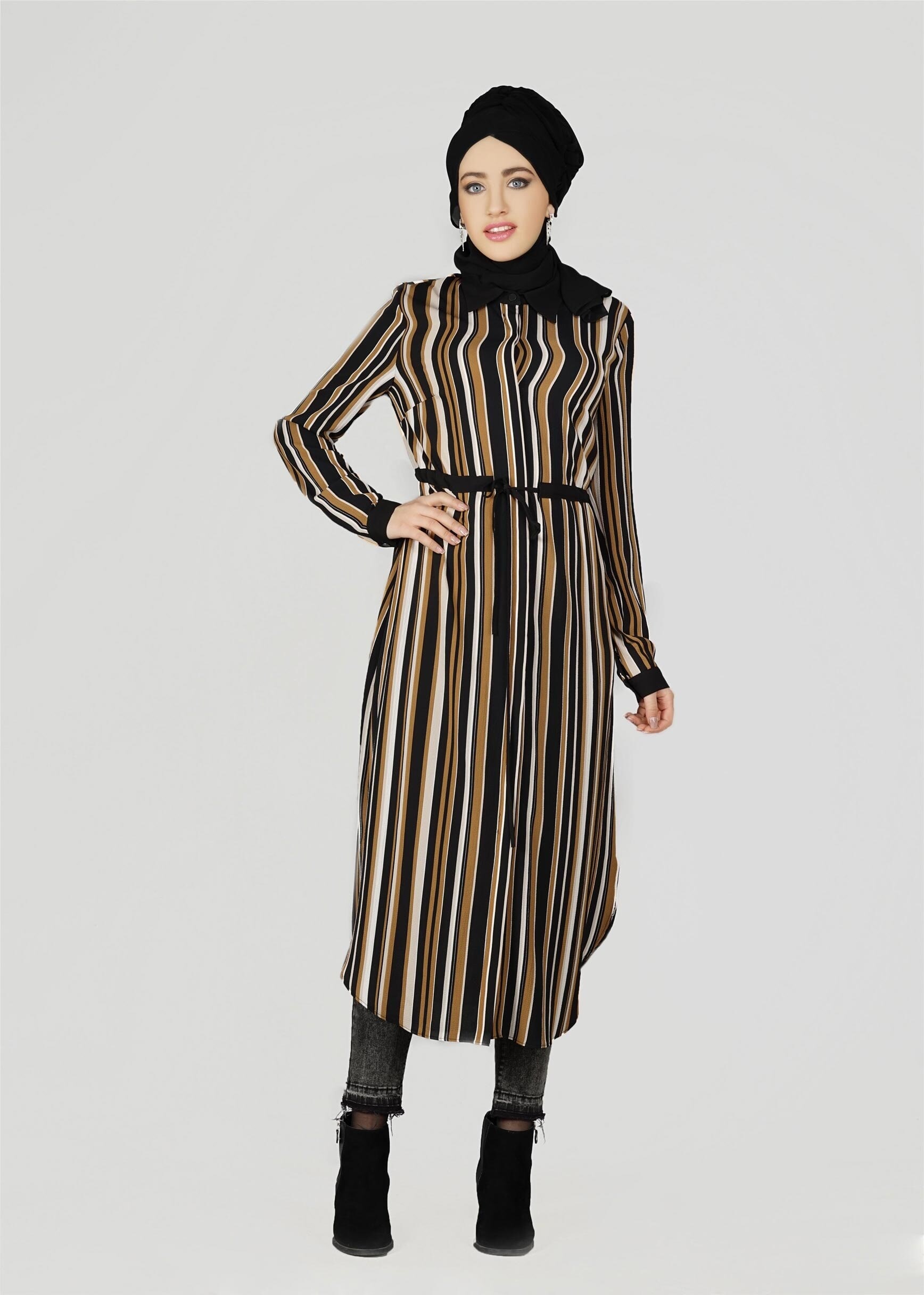 Tesettür giyim KAHVE 4925 TUNİK