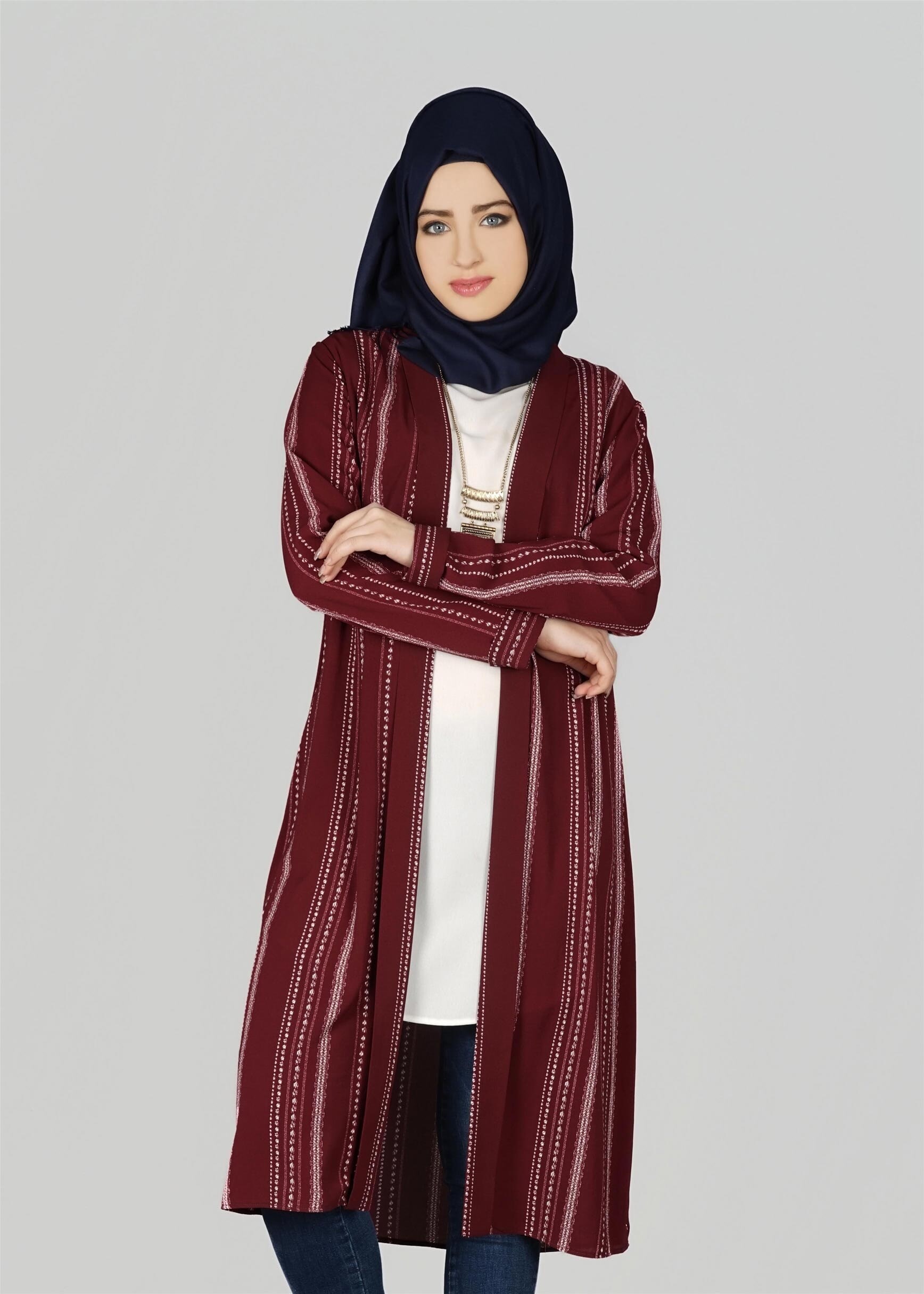 Tesettür giyim BORDO 4931 TUNİK
