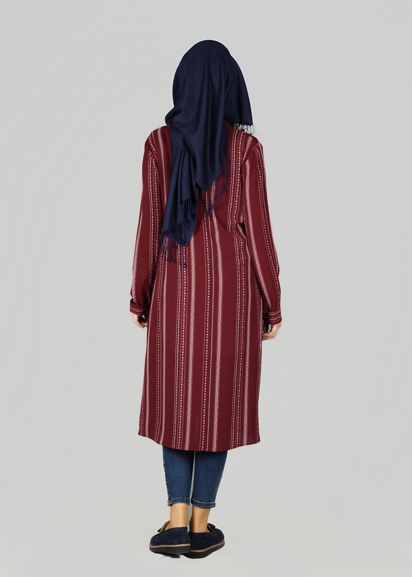 Tesettür giyim BORDO 4931 TUNİK