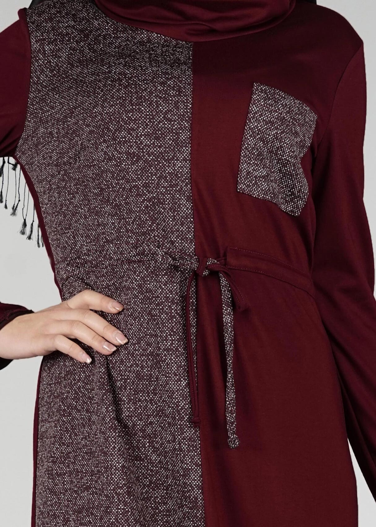 Tesettür giyim BORDO 4939 TUNİK