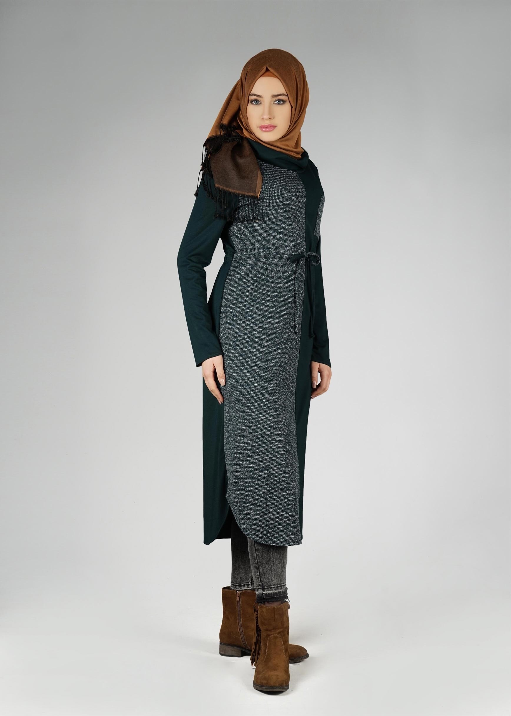 Tesettür giyim YEŞİL 4939 TUNİK