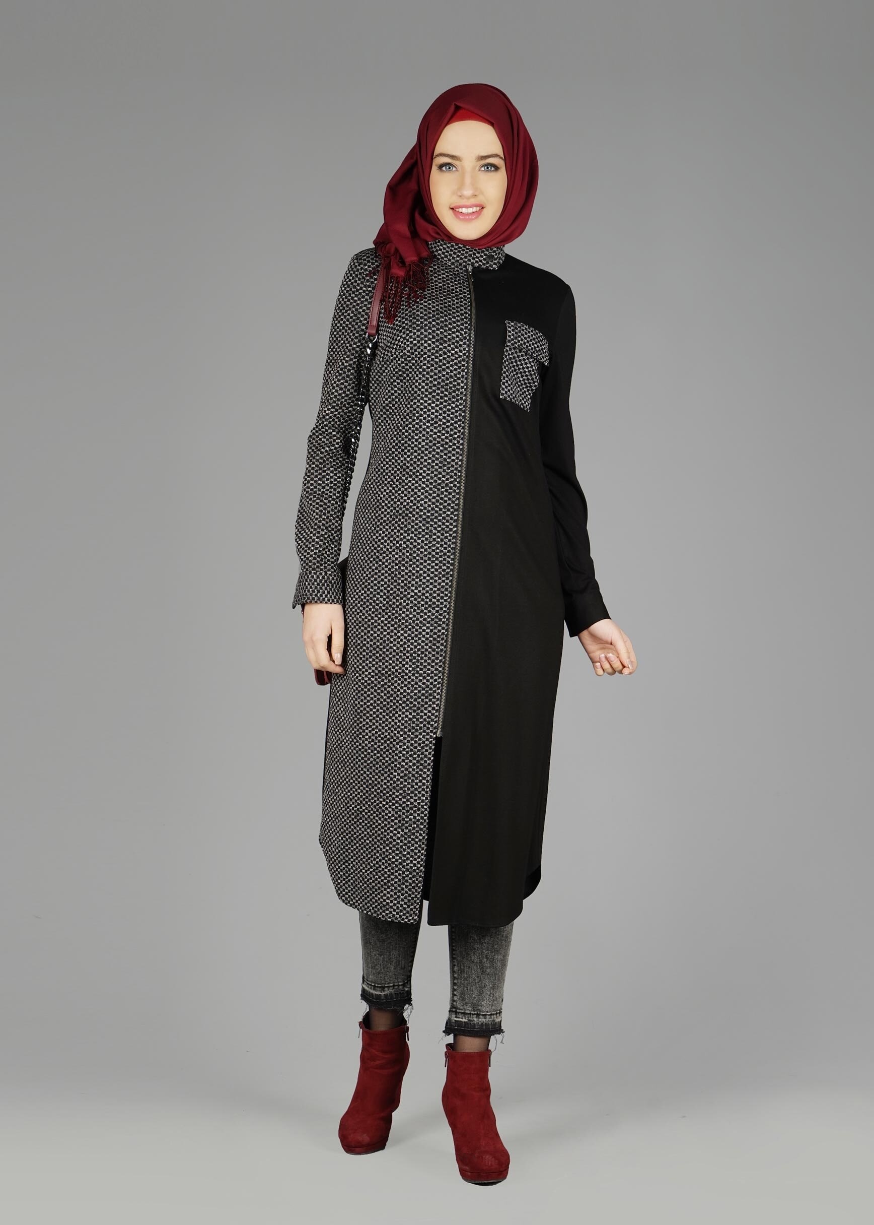 Tesettür giyim SİYAH 4940 TUNİK