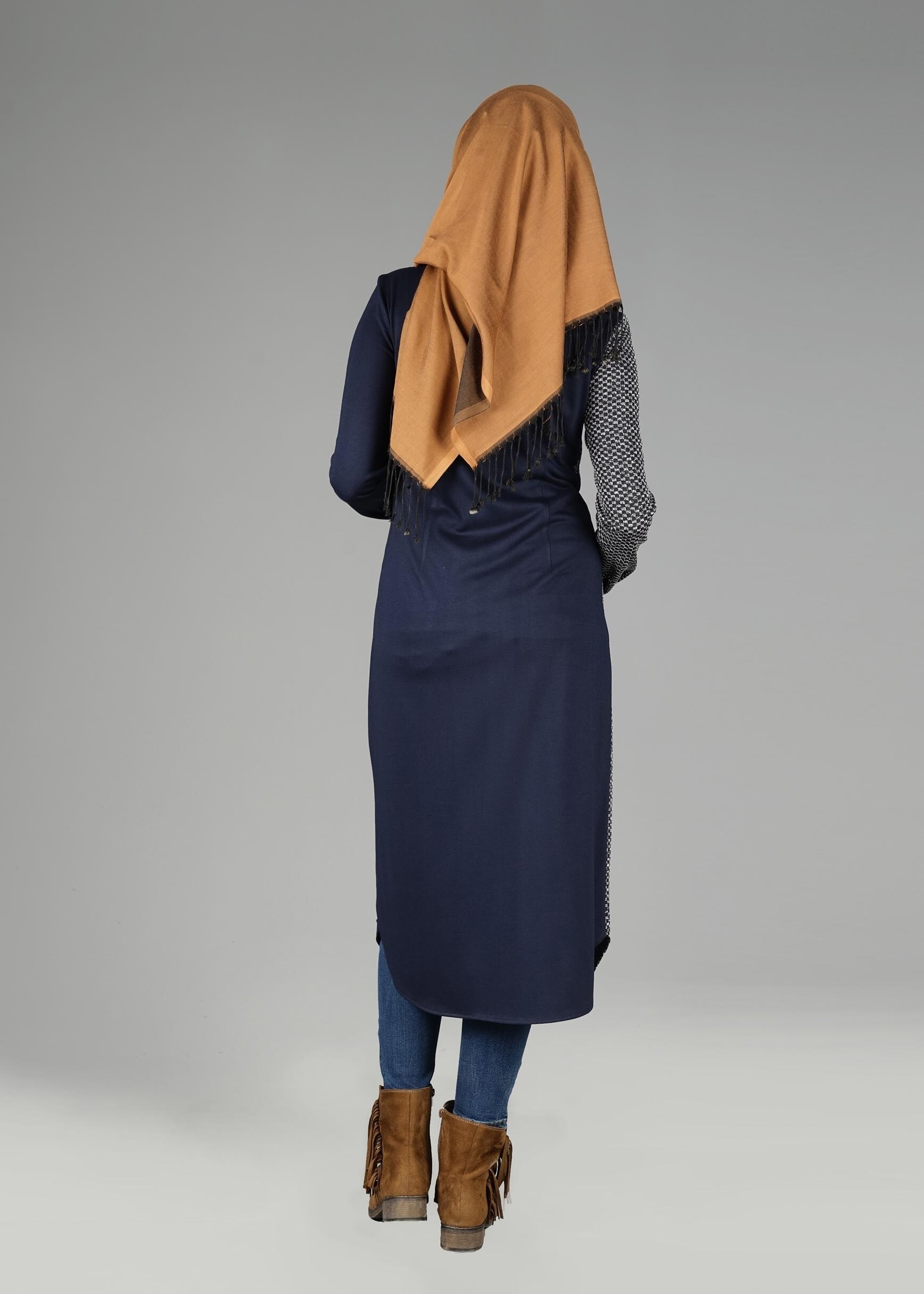 Tesettür giyim LACİVERT 4940 TUNİK