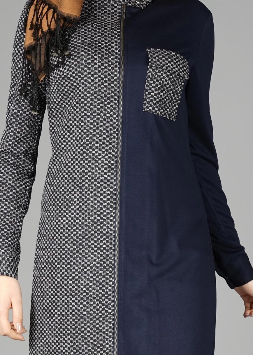 Tesettür giyim LACİVERT 4940 TUNİK