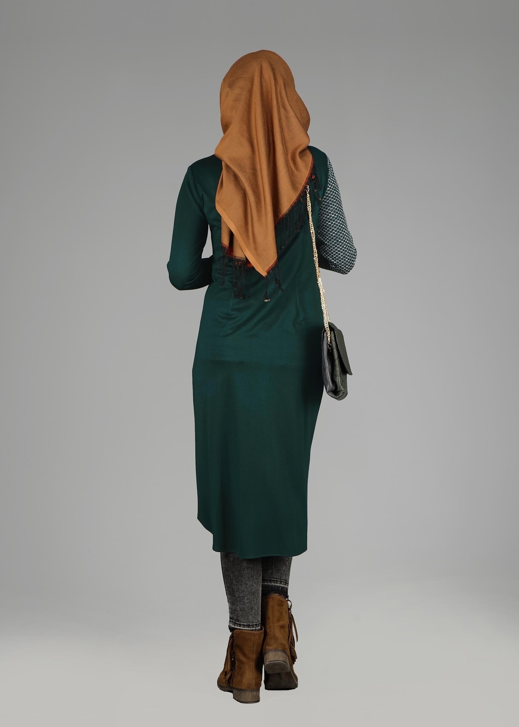 Tesettür giyim YEŞİL 4940 TUNİK