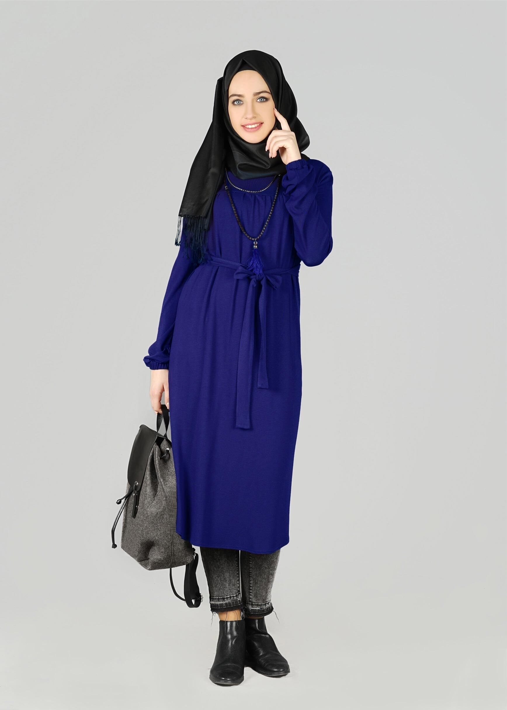 Tesettür giyim LACİVERT 4942 TUNİK