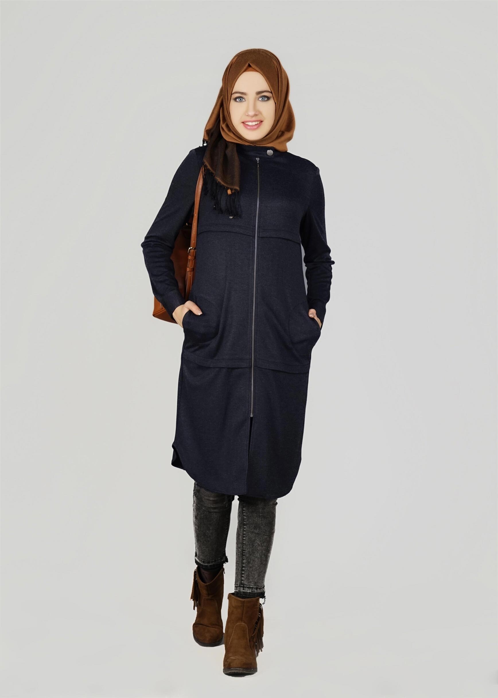 Tesettür giyim LACİVERT 4948 TUNİK