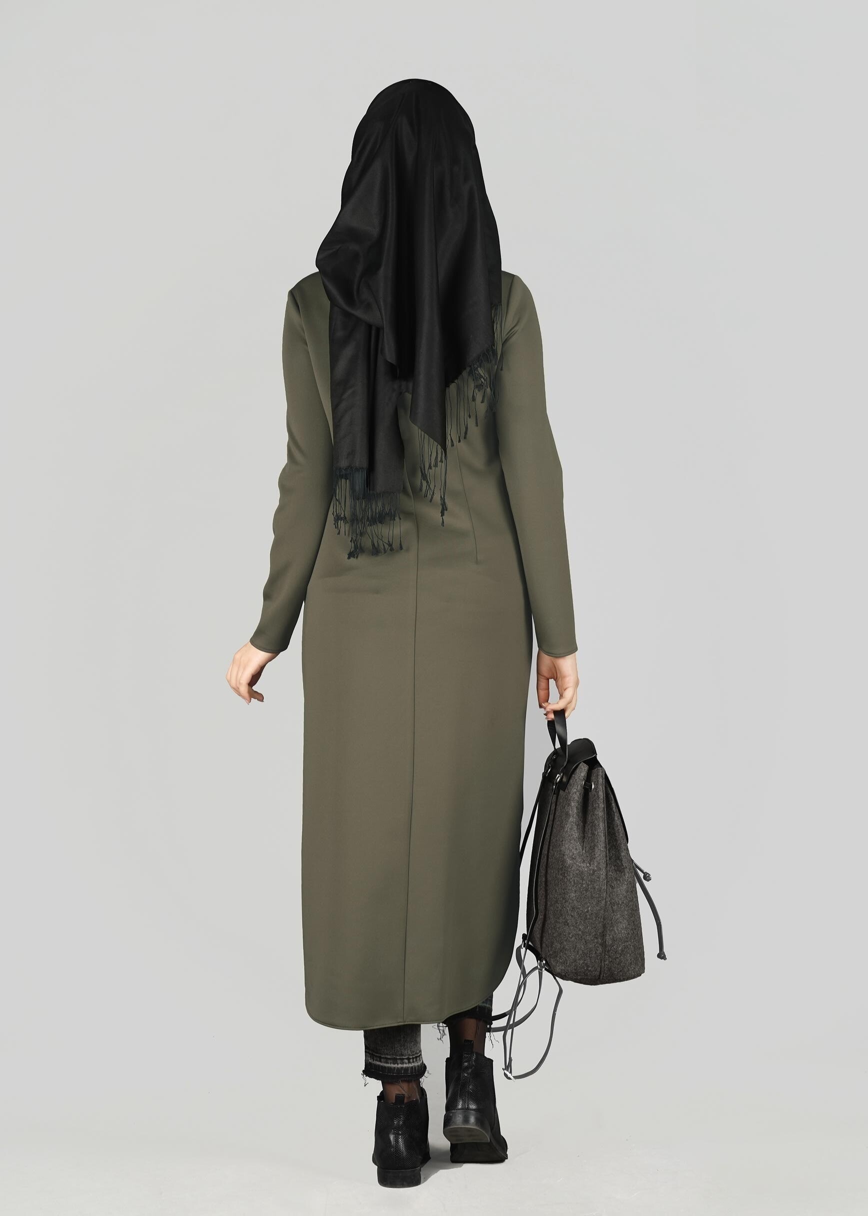 Tesettür giyim HAKİ 4949 TUNİK