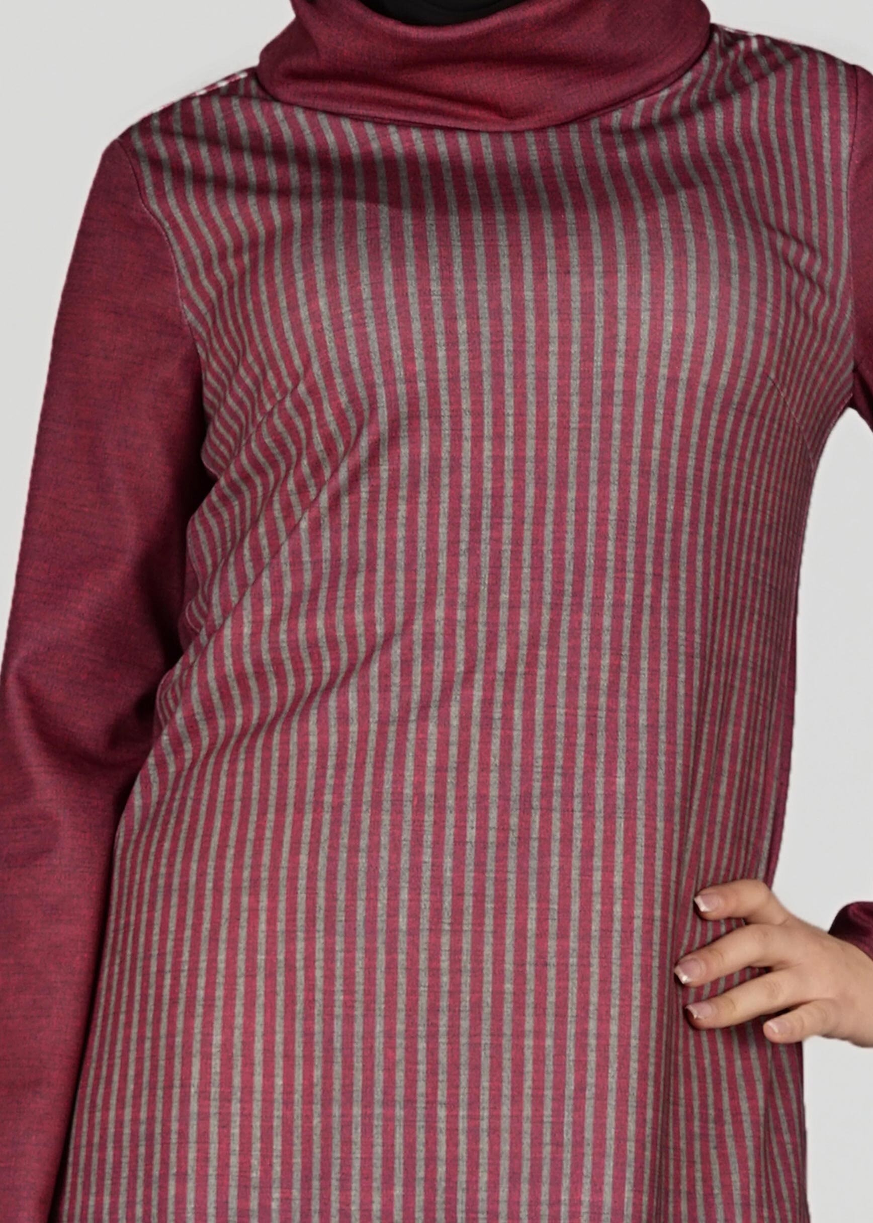 Tesettür giyim BORDO 4950 TUNİK