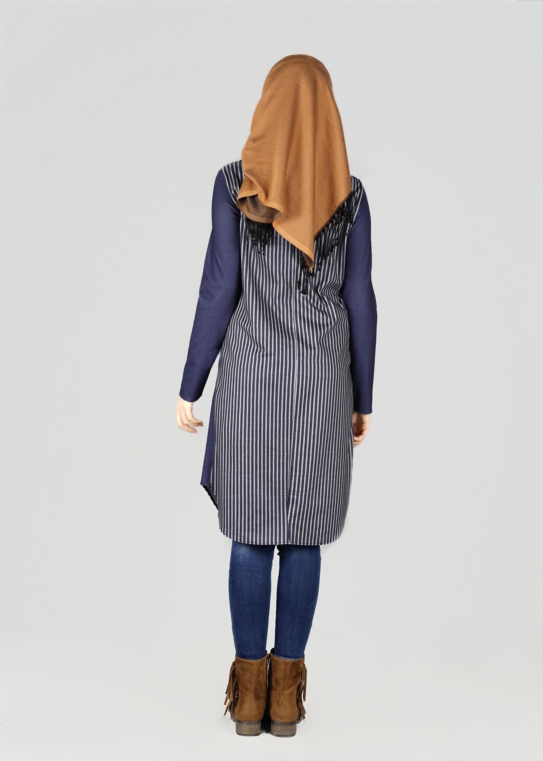 Tesettür giyim LACİVERT 4950 TUNİK