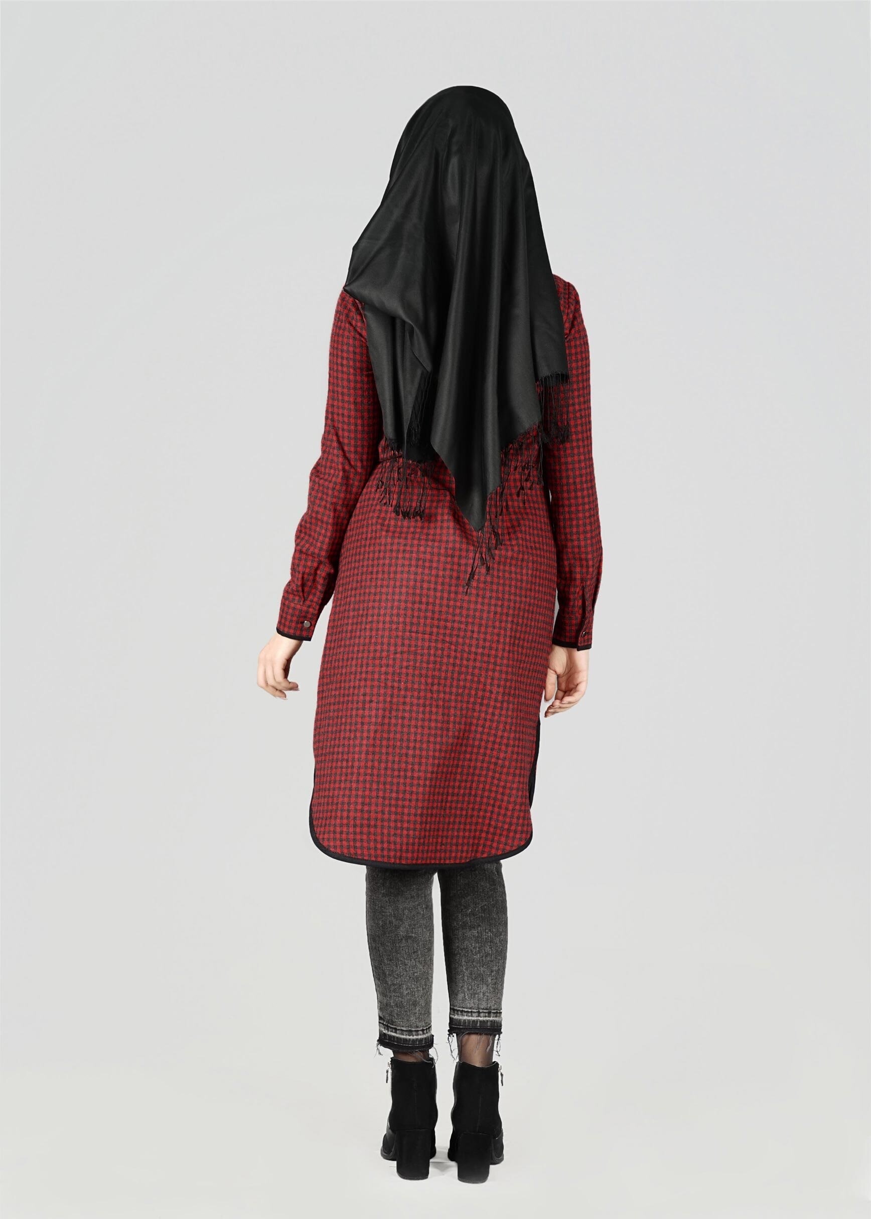 Tesettür giyim KIRMIZI 4951 TUNİK