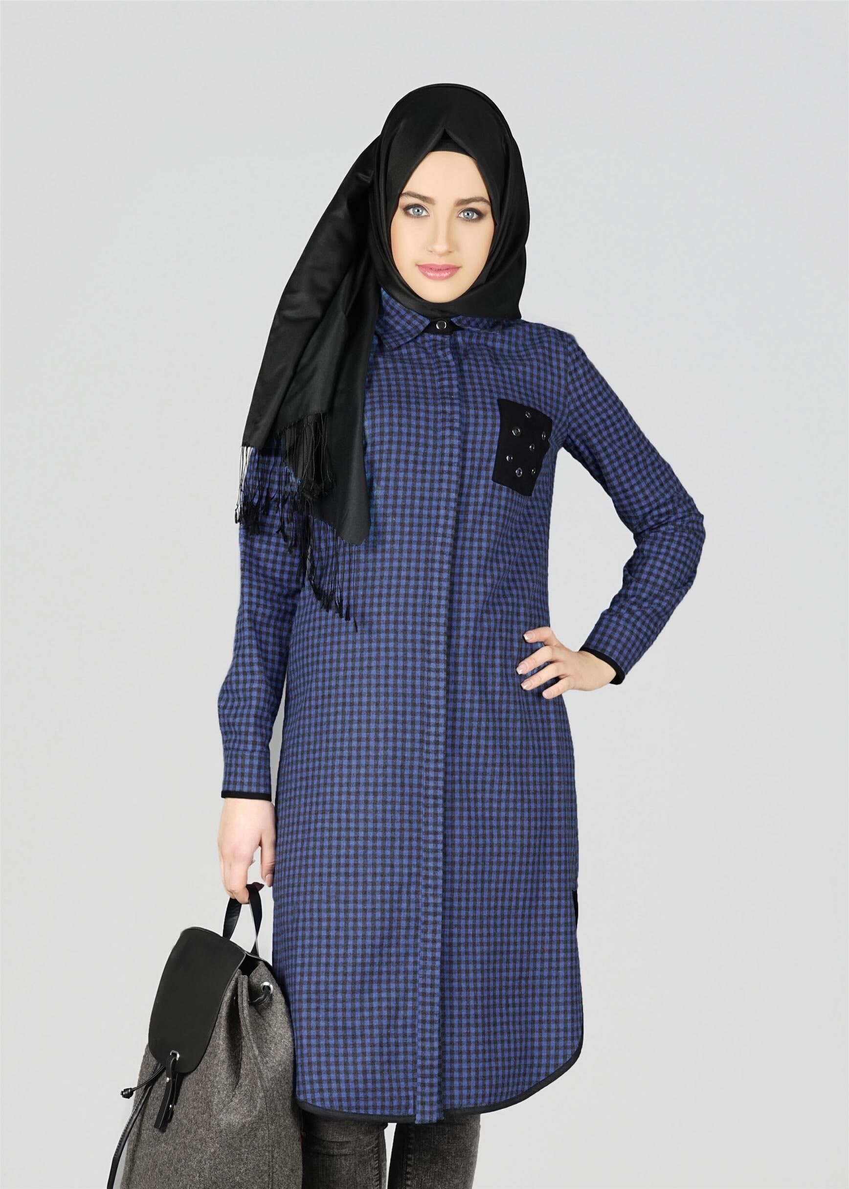 Tesettür giyim LACİVERT 4951 TUNİK