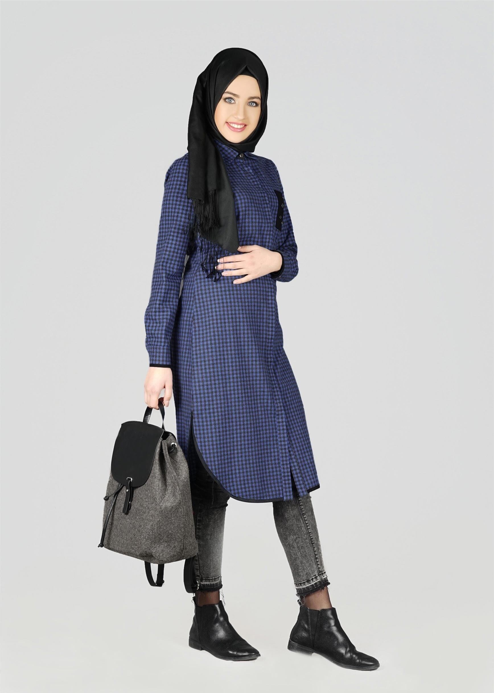 Tesettür giyim LACİVERT 4951 TUNİK