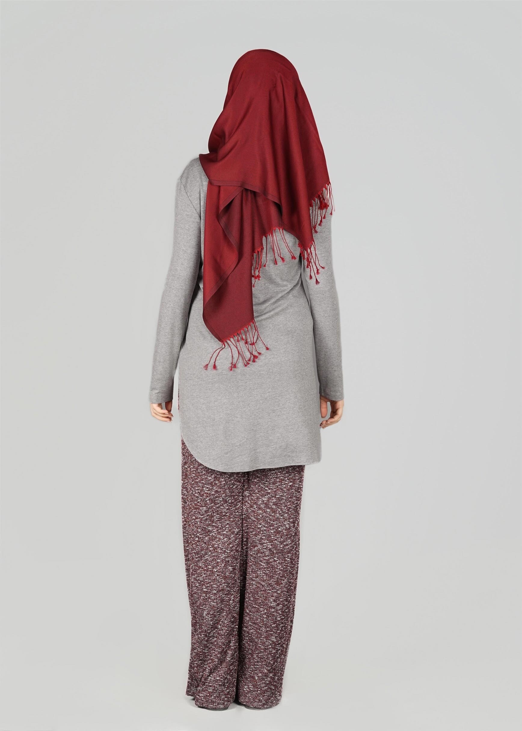 Tesettür giyim GRİ 4959 TUNİK 