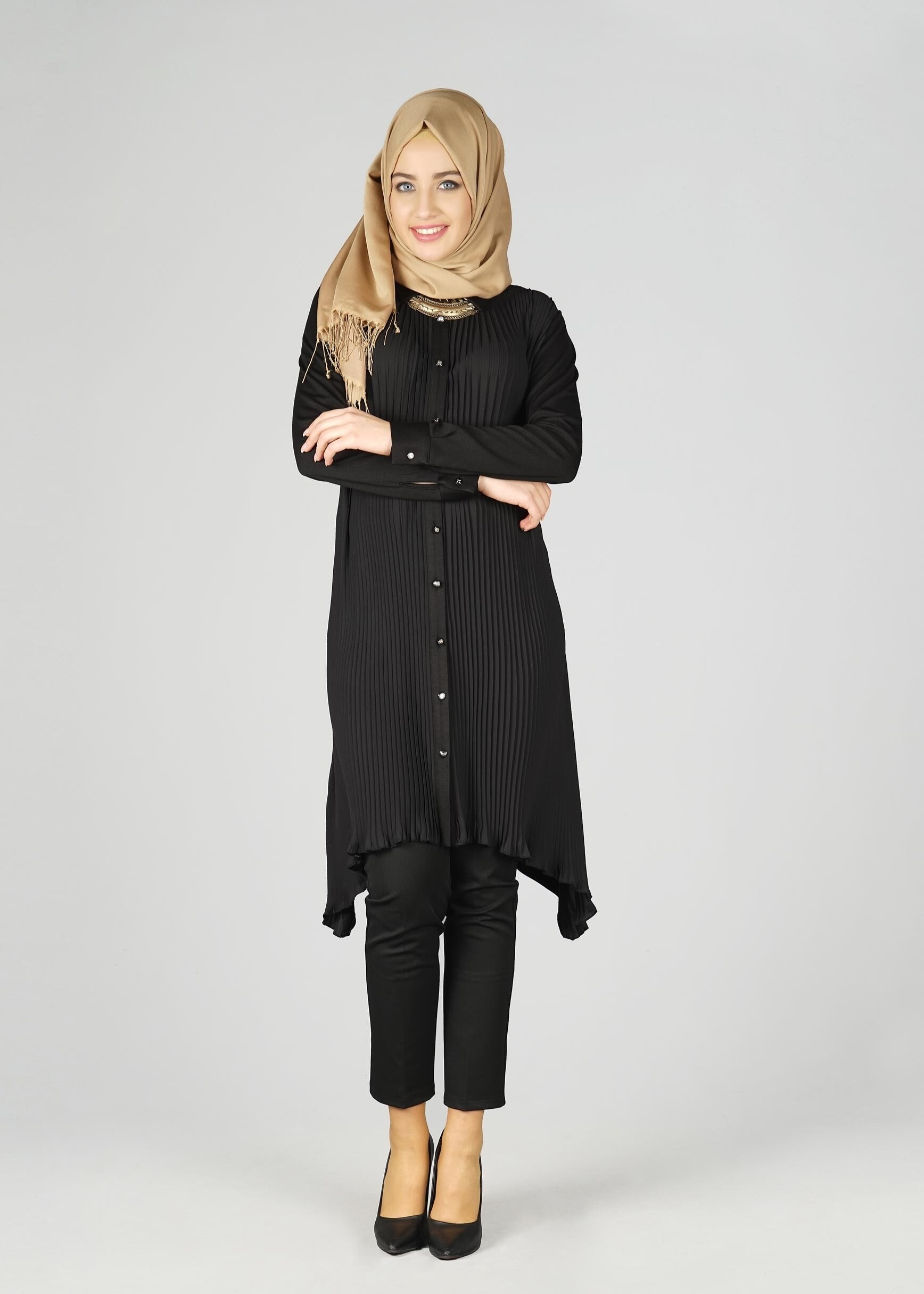 Tesettür giyim SİYAH 4979 TUNİK