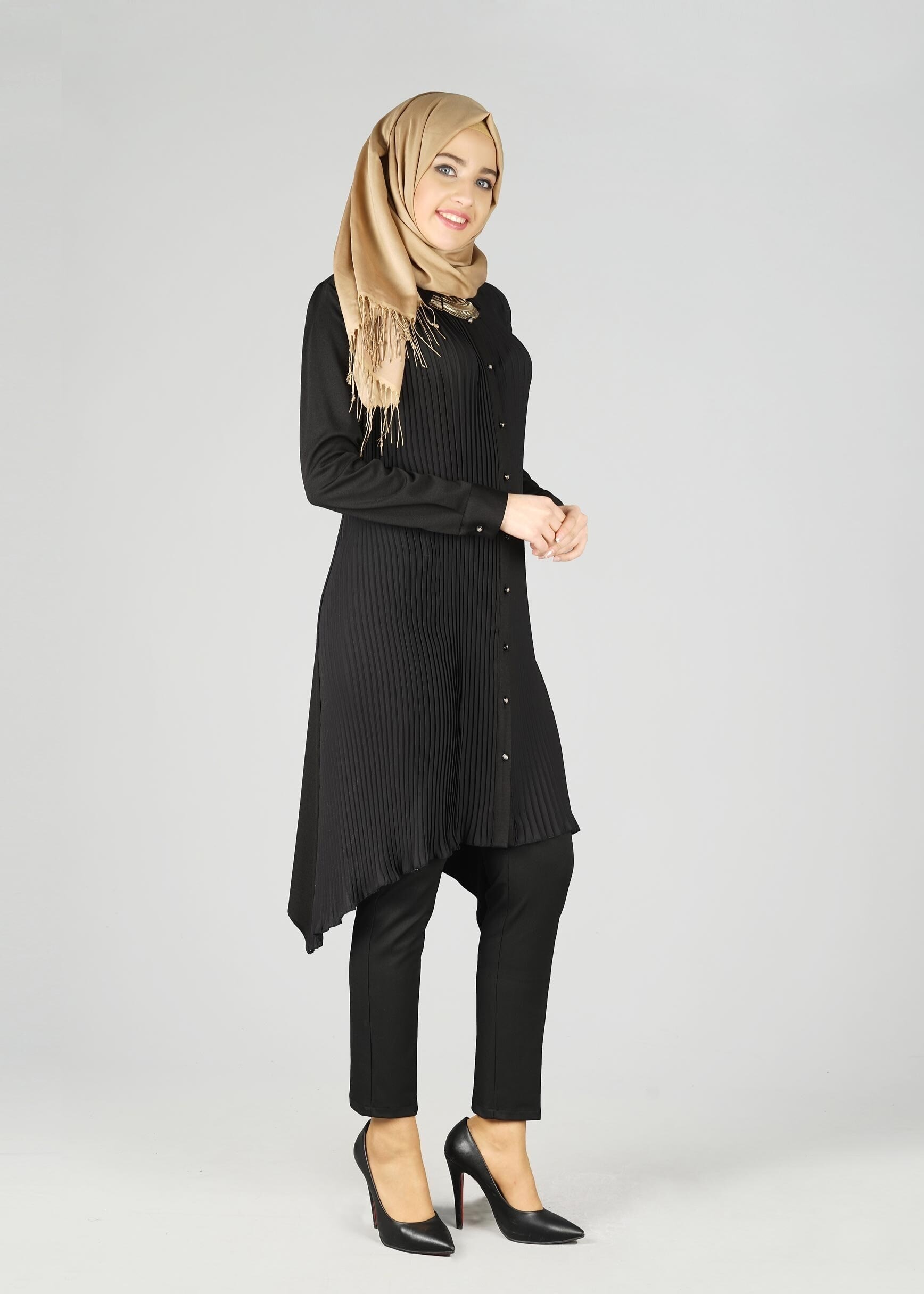 Tesettür giyim SİYAH 4979 TUNİK