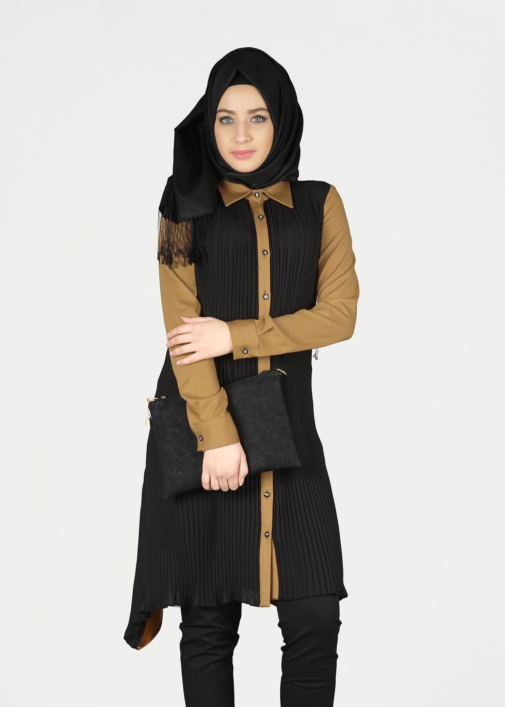 Tesettür giyim SARI 4979 TUNİK