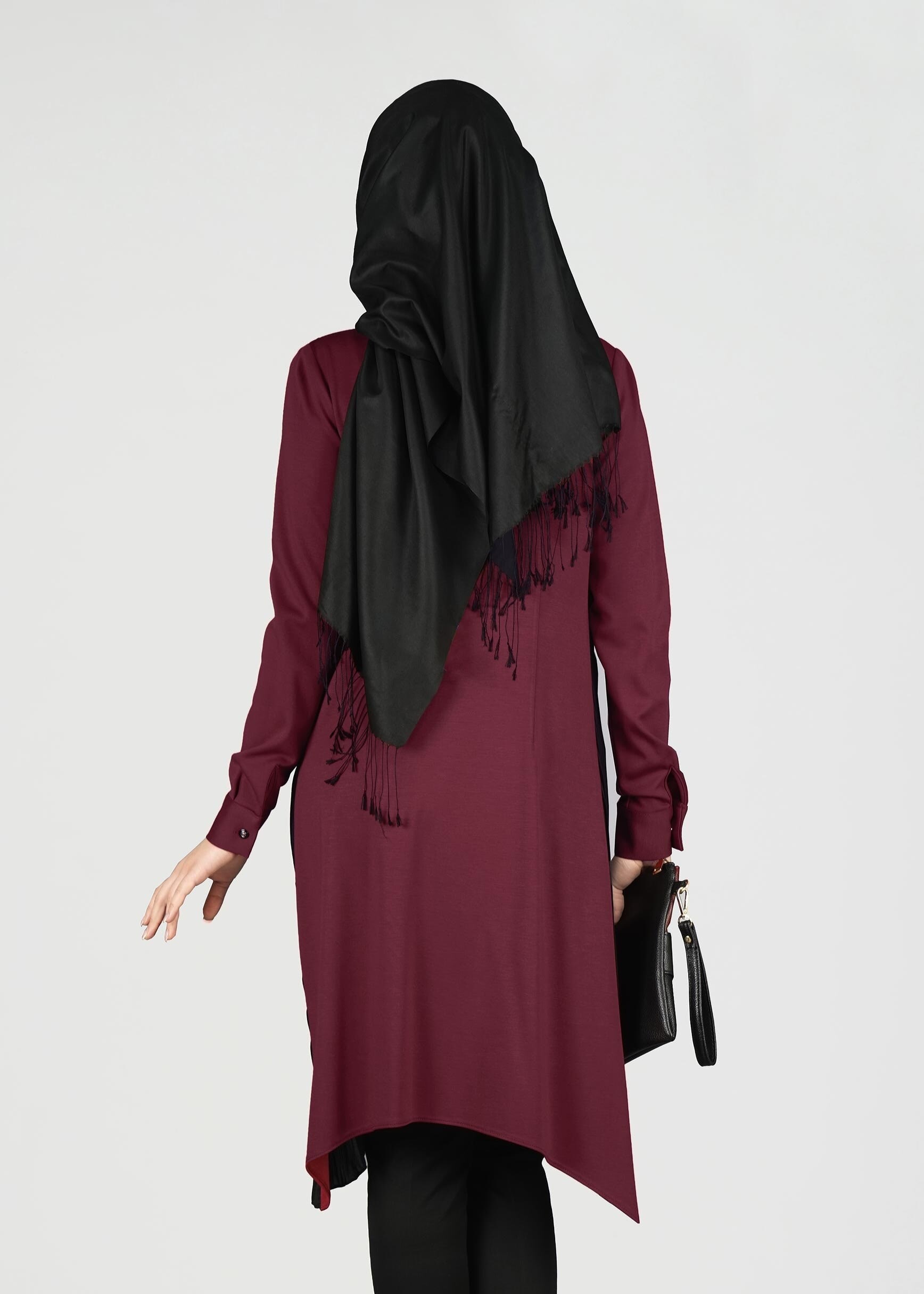 Tesettür giyim BORDO 4979 TUNİK