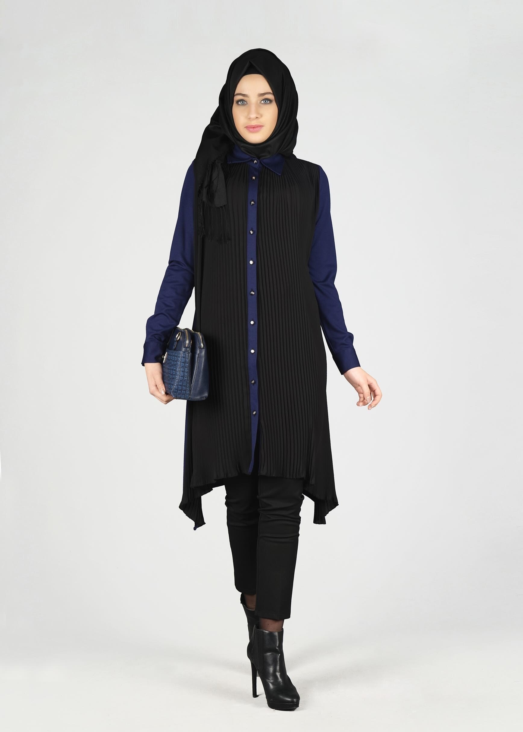 Tesettür giyim LACİVERT 4979 TUNİK
