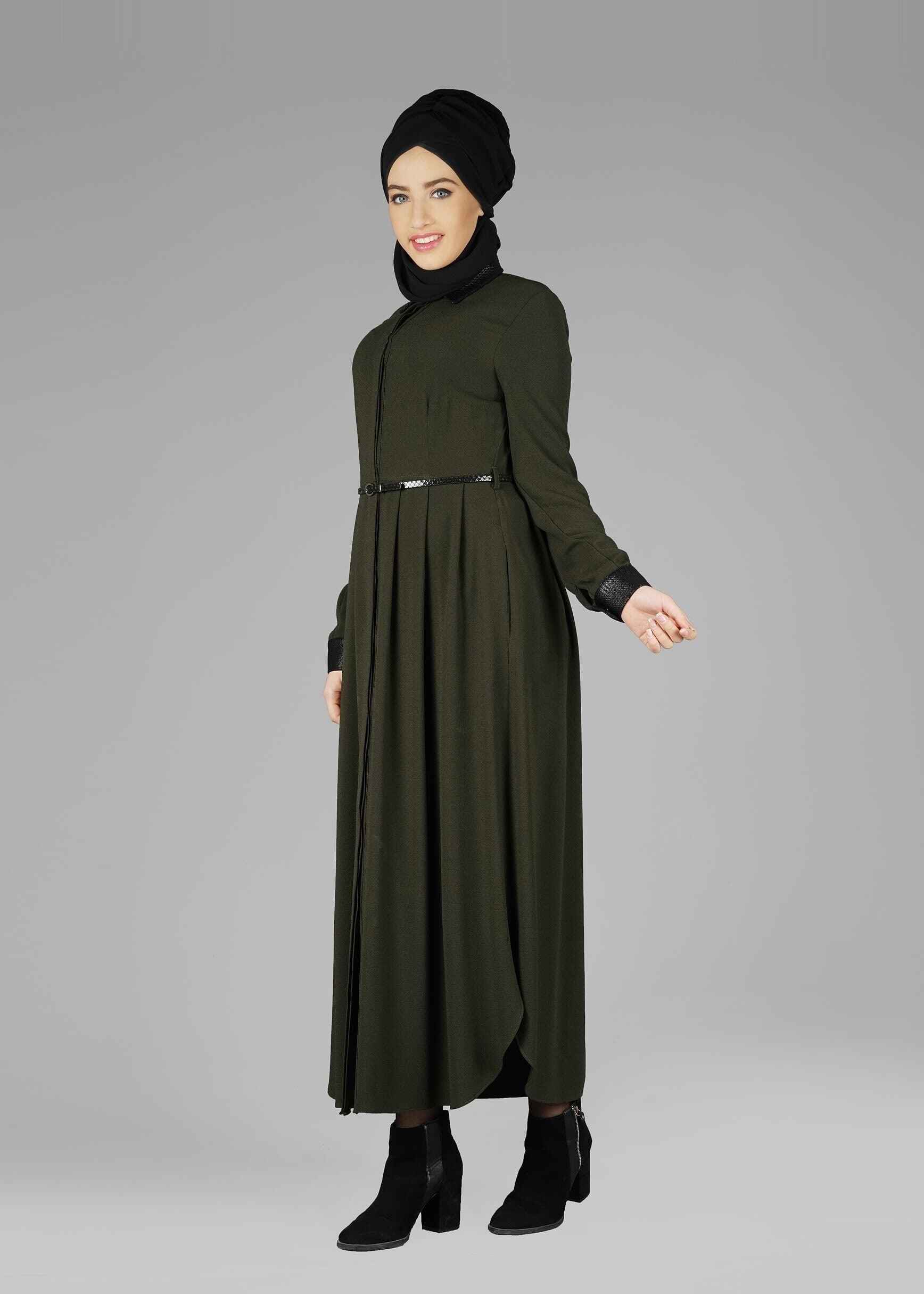 Tesettür giyim HAKİ 4981 TUNİK