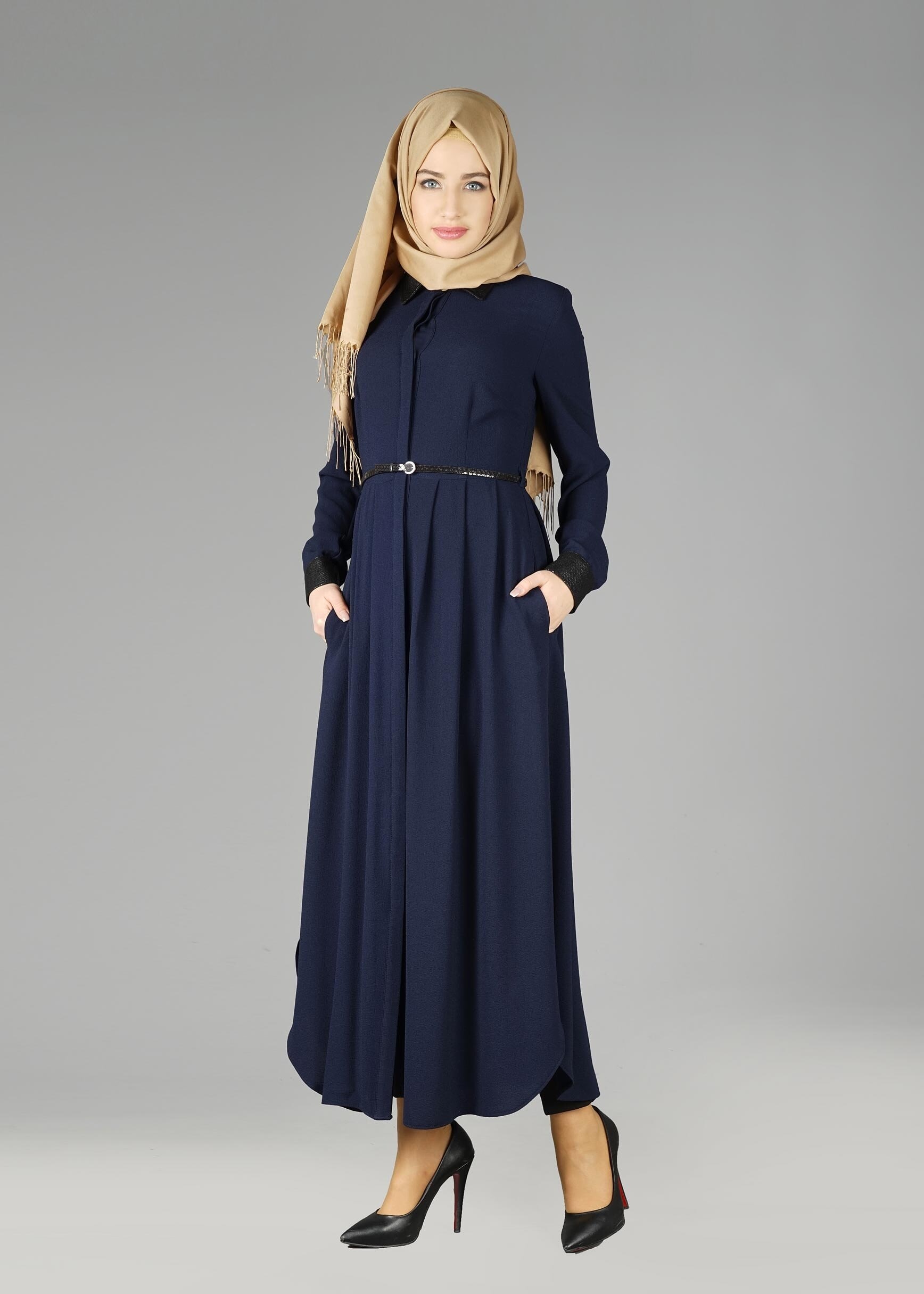 Tesettür giyim LACİVERT 4981 TUNİK