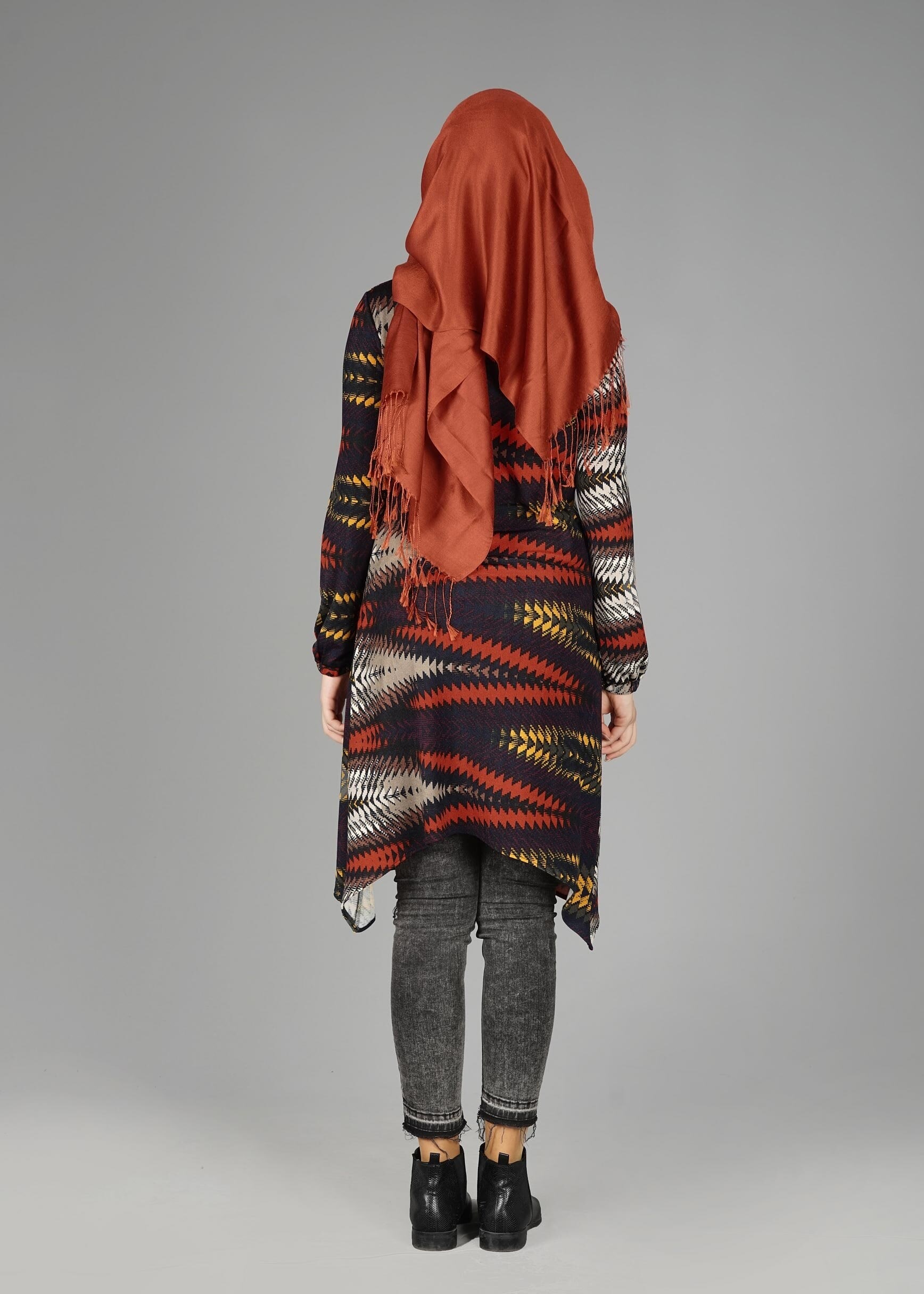 Tesettür giyim TURUNCU 4918-1 TUNİK