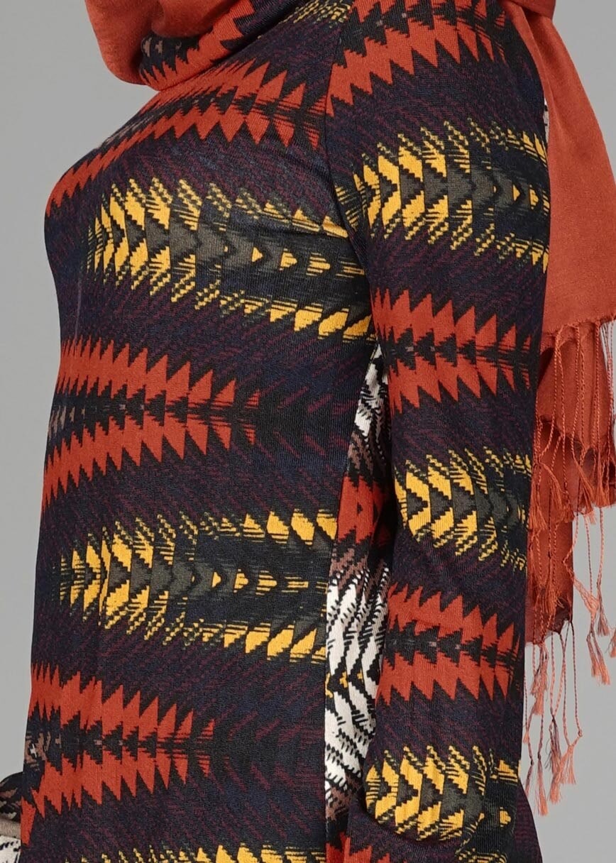 Tesettür giyim TURUNCU 4918-1 TUNİK