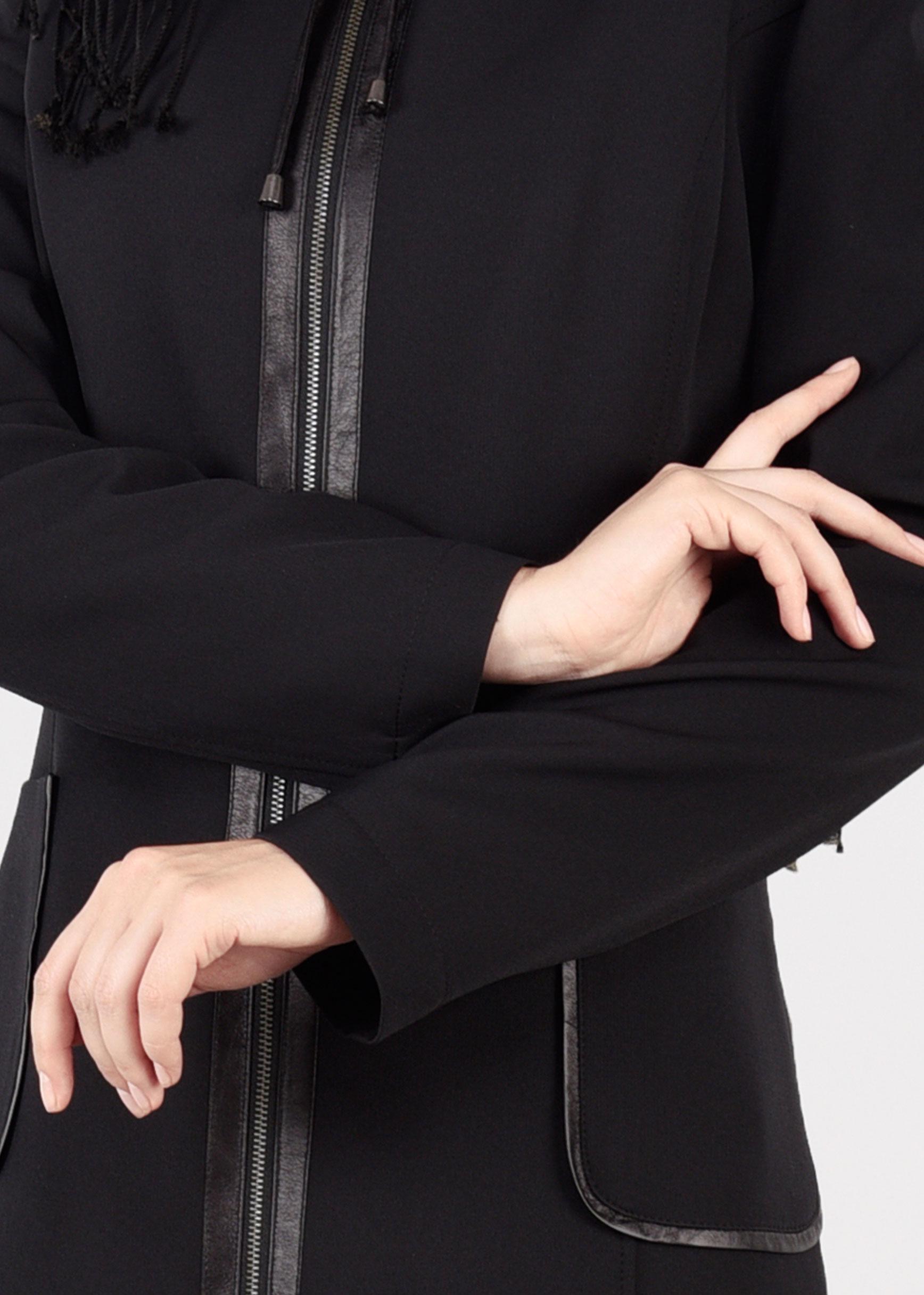 Tesettür giyim SİYAH 1871 TRENÇKOT 