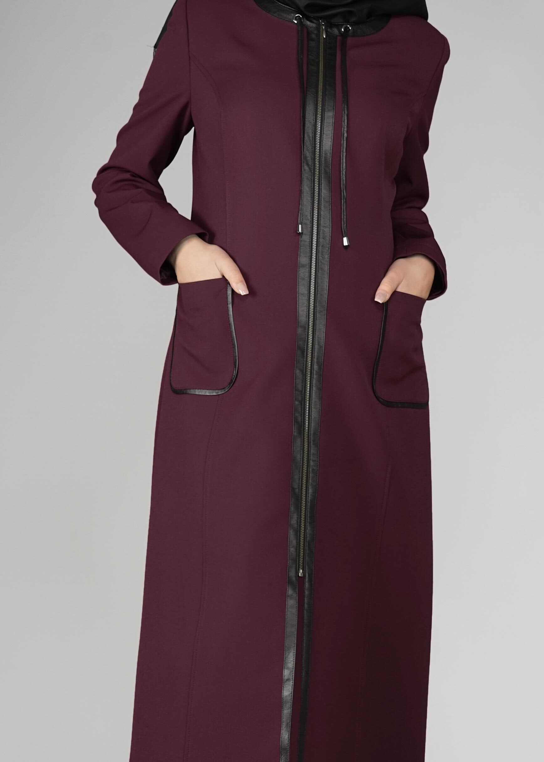 Tesettür giyim MÜRDÜM 1871 TRENÇKOT 