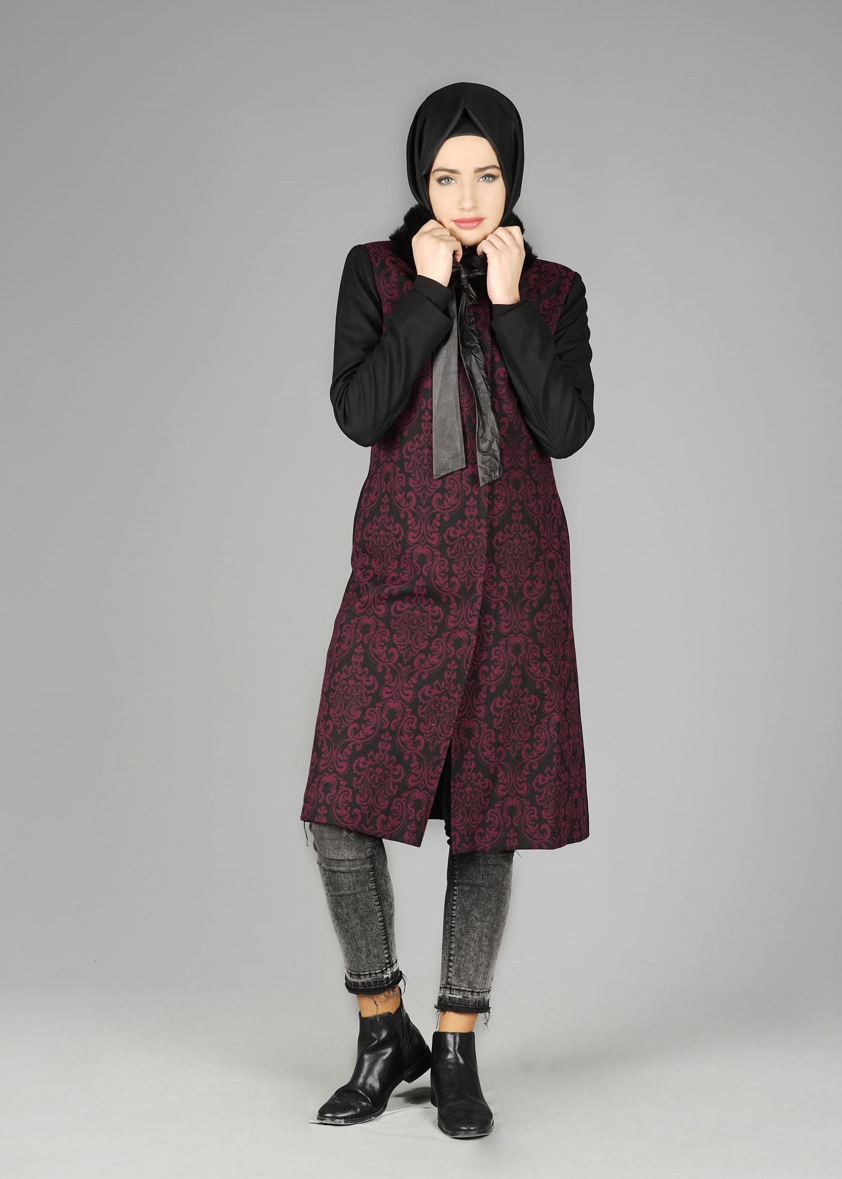 Tesettür giyim MÜRDÜM 1886 TRENÇKOT