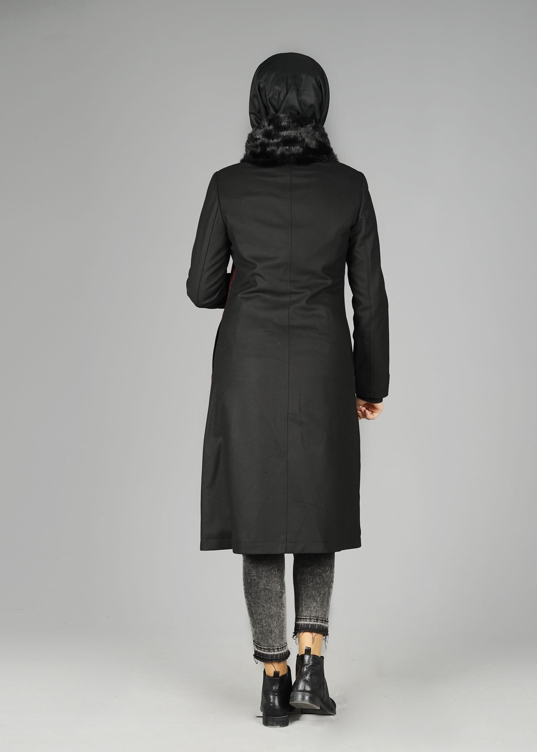 Tesettür giyim MÜRDÜM 1886 TRENÇKOT