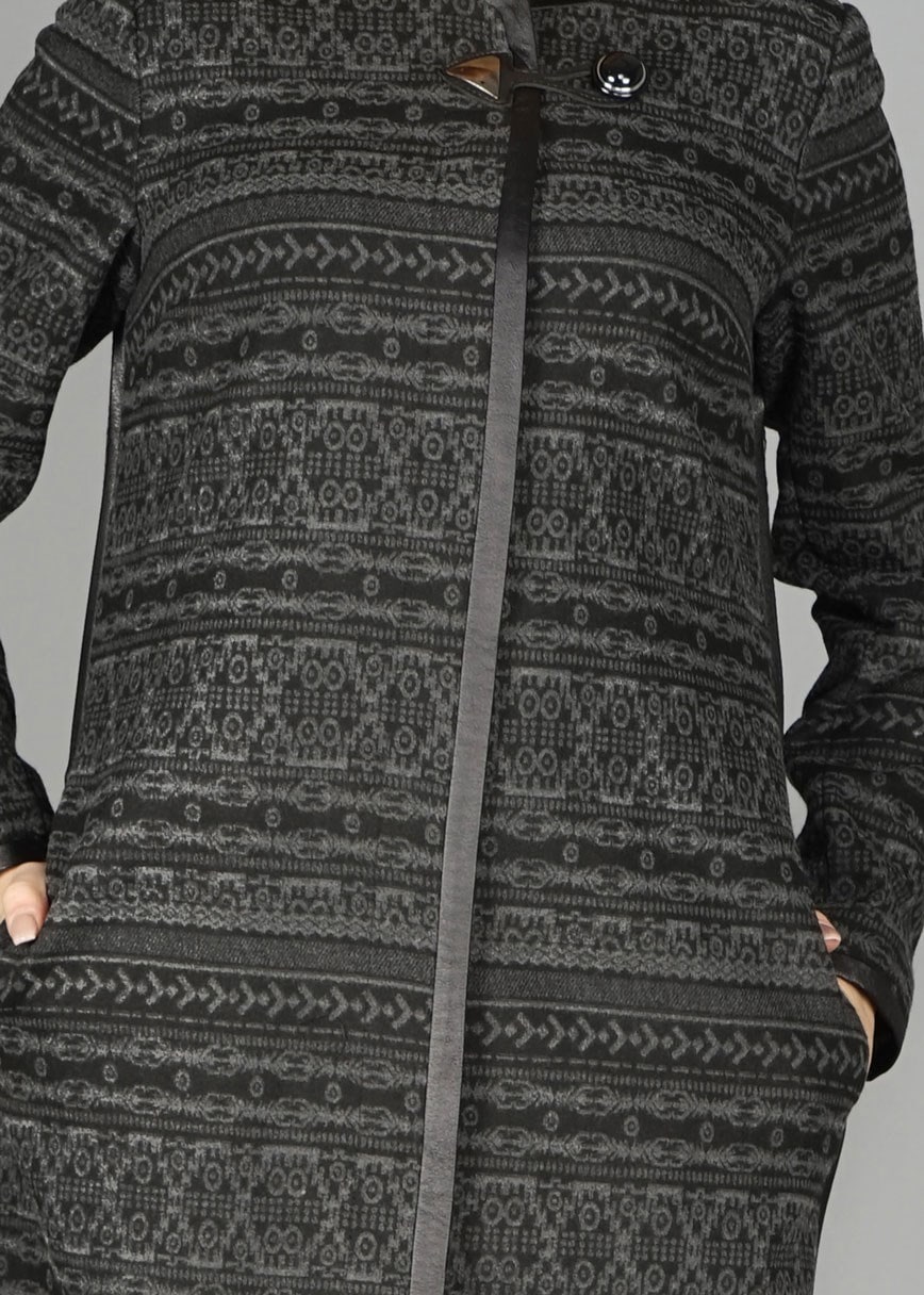 Tesettür giyim GRİ 1900 TRENÇKOT