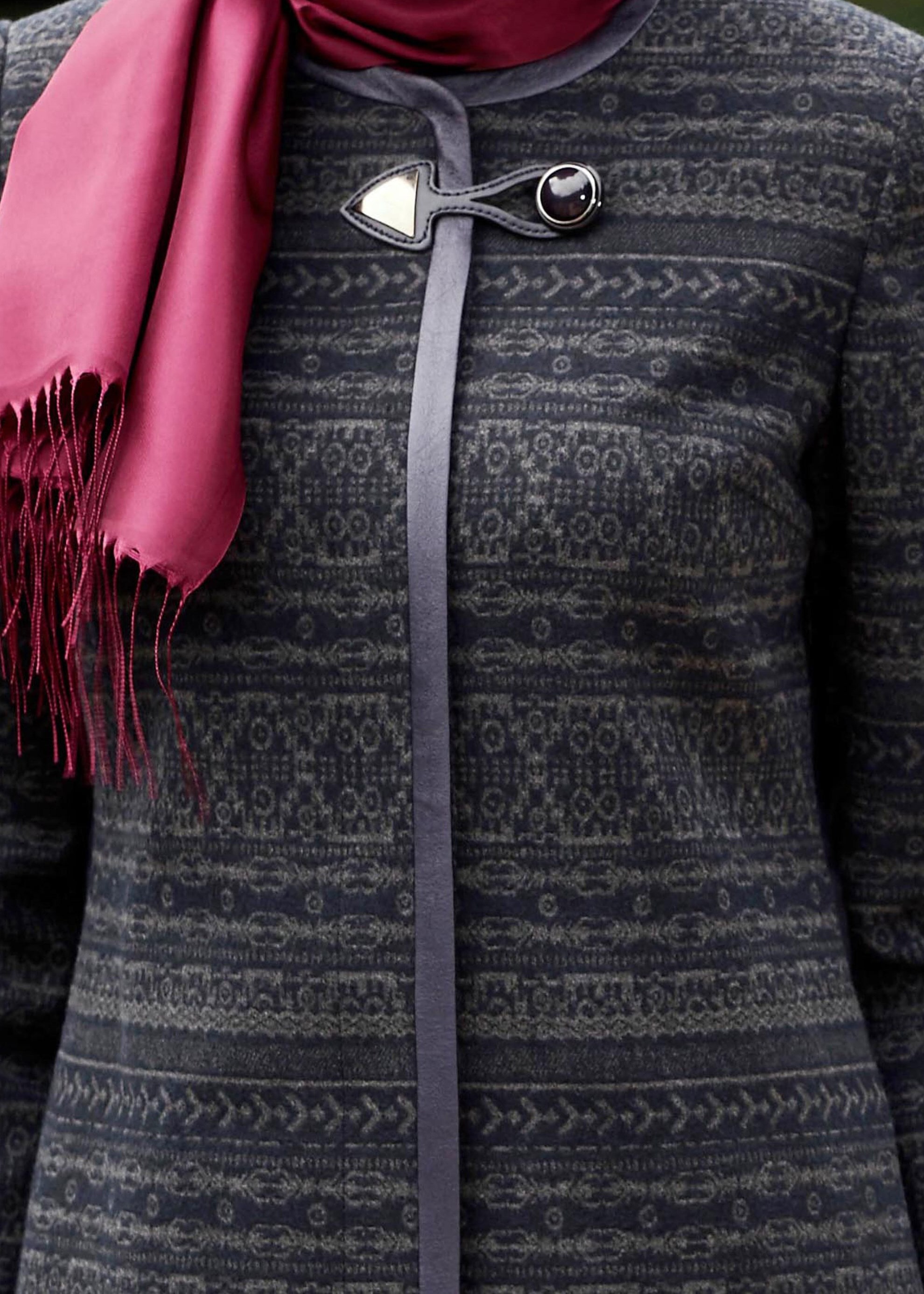 Tesettür giyim LACİVERT 1900 TRENÇKOT