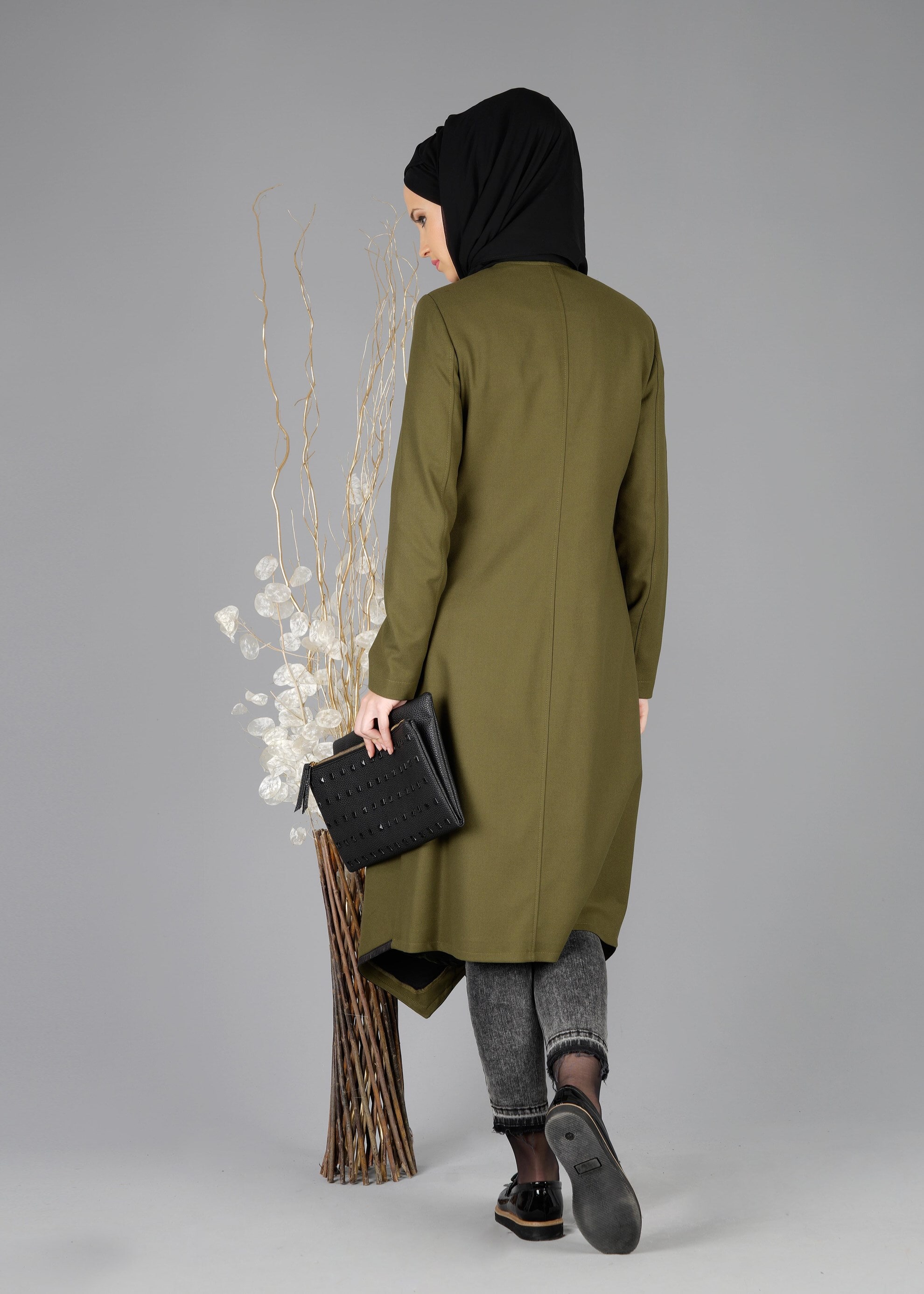 Tesettür giyim HAKİ 1913 TRENÇKOT