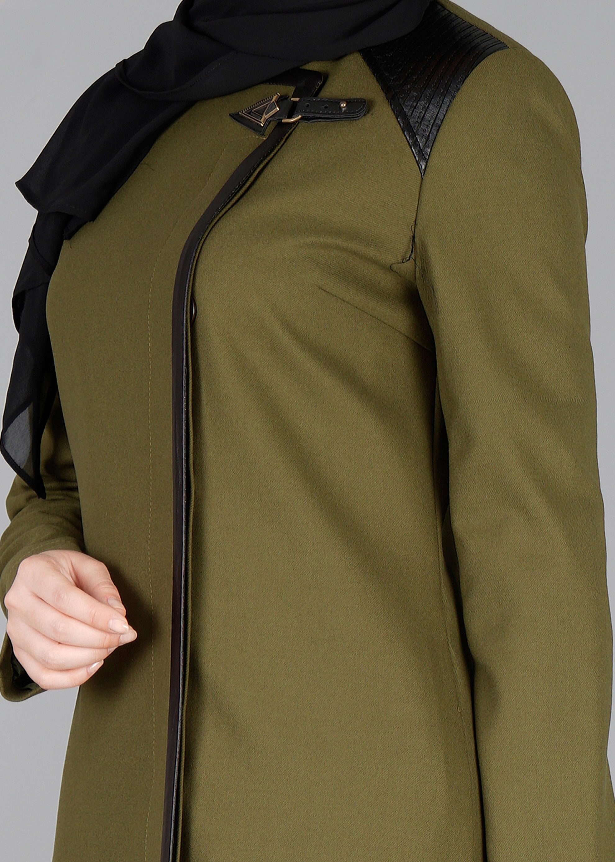 Tesettür giyim HAKİ 1913 TRENÇKOT