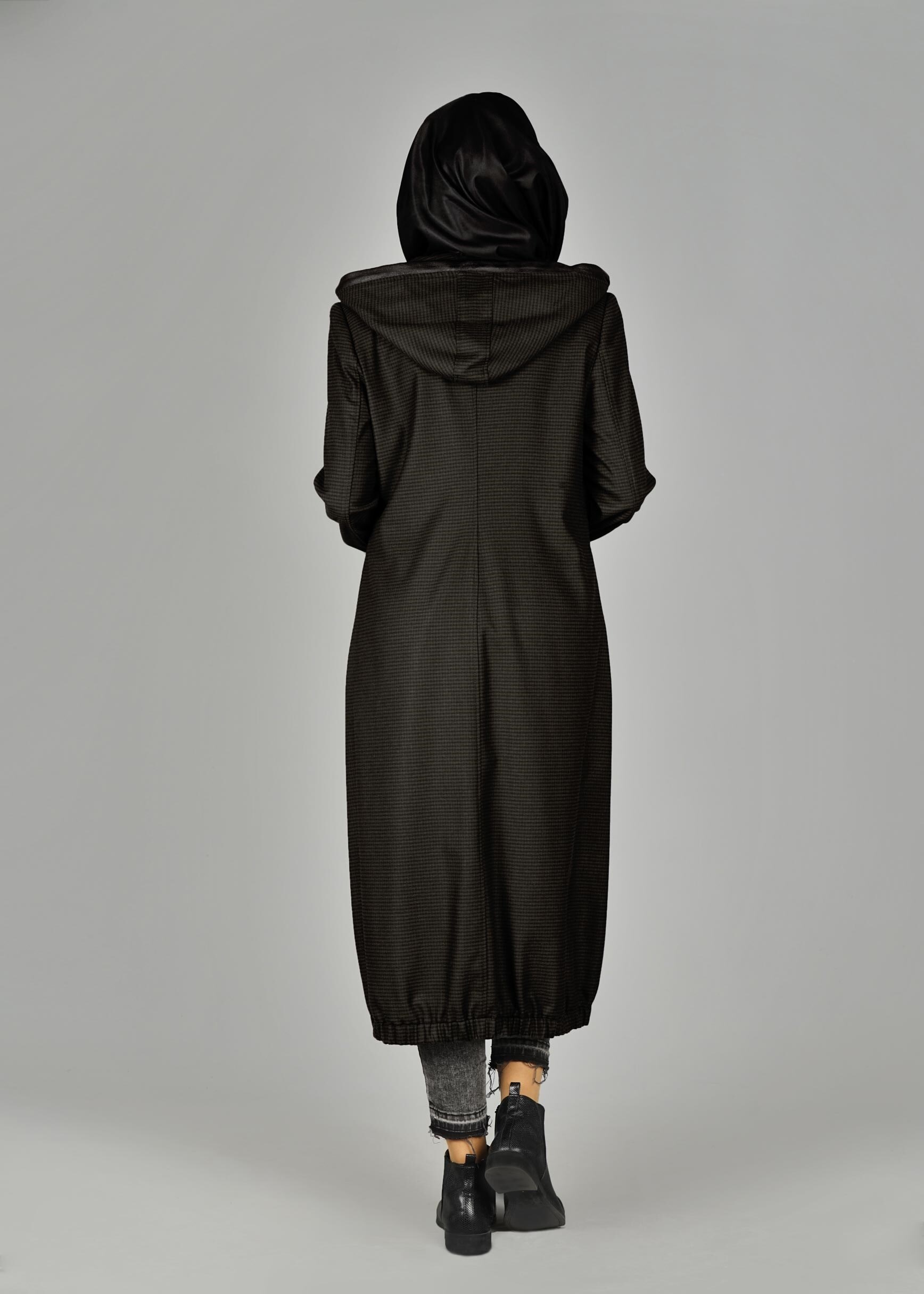 Tesettür giyim KAHVE 1915 TRENÇKOT