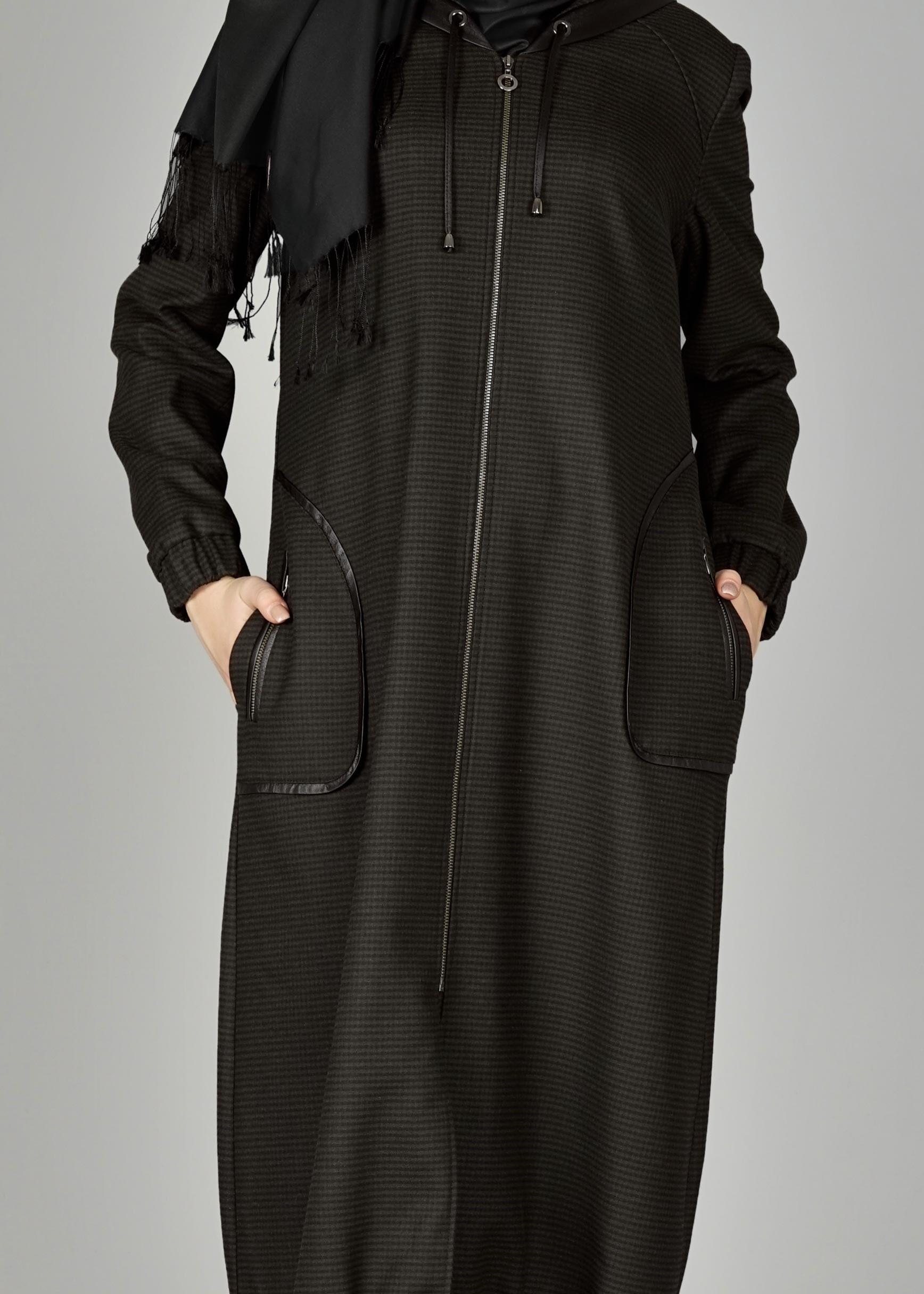 Tesettür giyim KAHVE 1915 TRENÇKOT