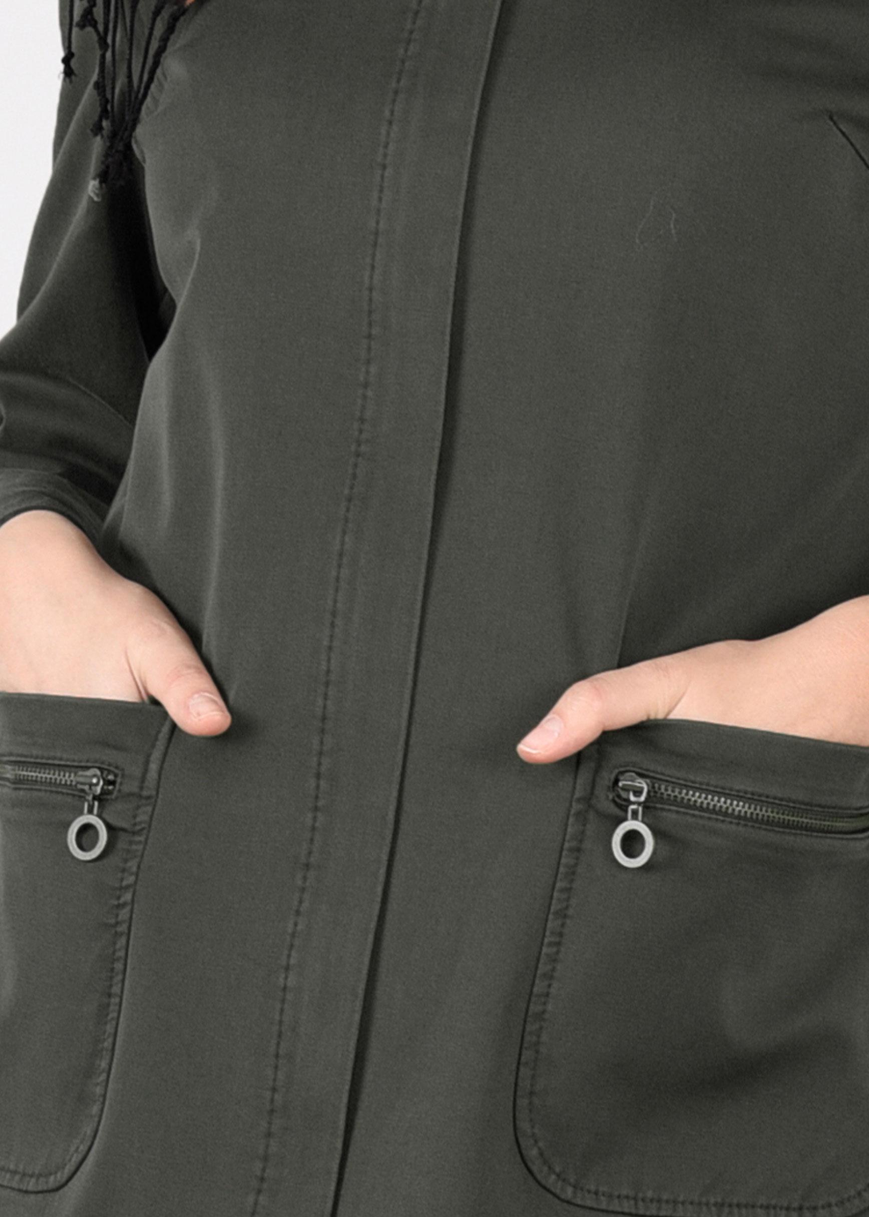 Tesettür giyim HAKİ TRENÇKOT 1917 