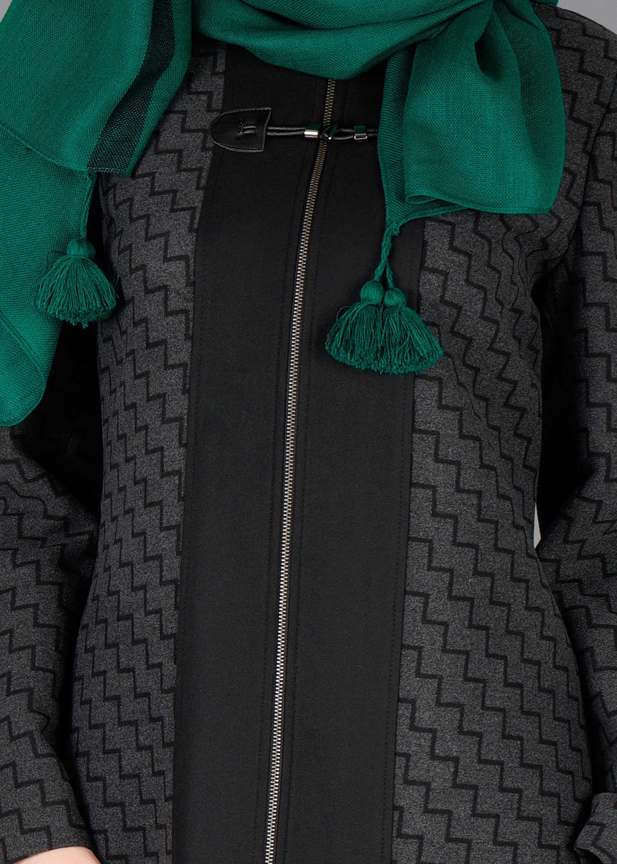 Tesettür giyim GRİ 1919 TRENÇKOT